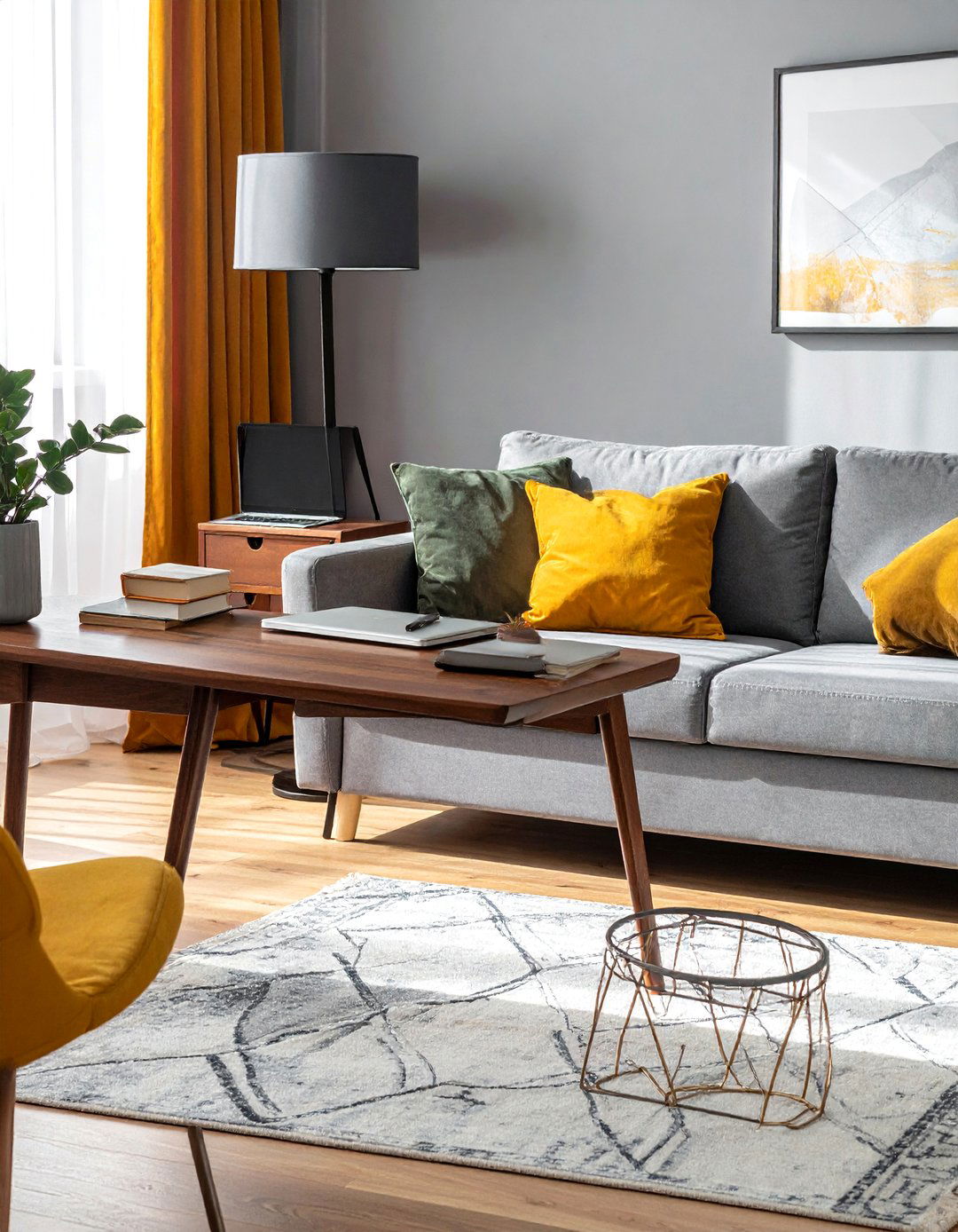 Console Table Dual Purpose Workstation - 30 Desk in Living Room Ideas for a Functional Space