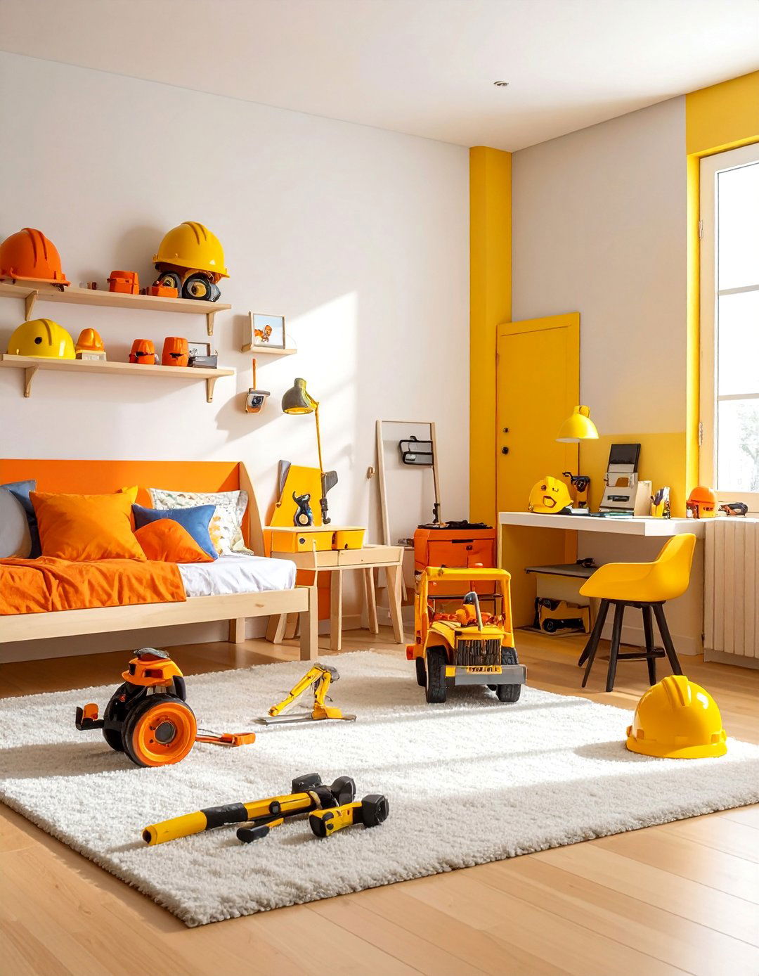 Construction Site Work Zone - 40 Boys Room Ideas for a Fun and Functional Space