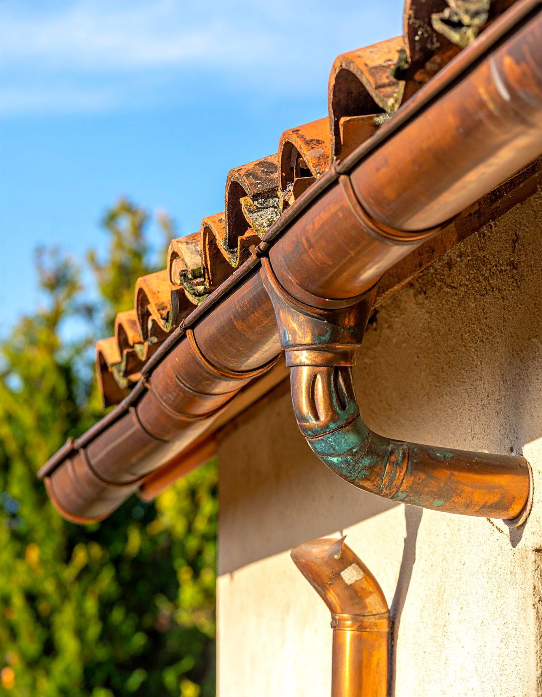Copper Gutters and Downspouts - 30 Traditional French Country House Exterior Ideas