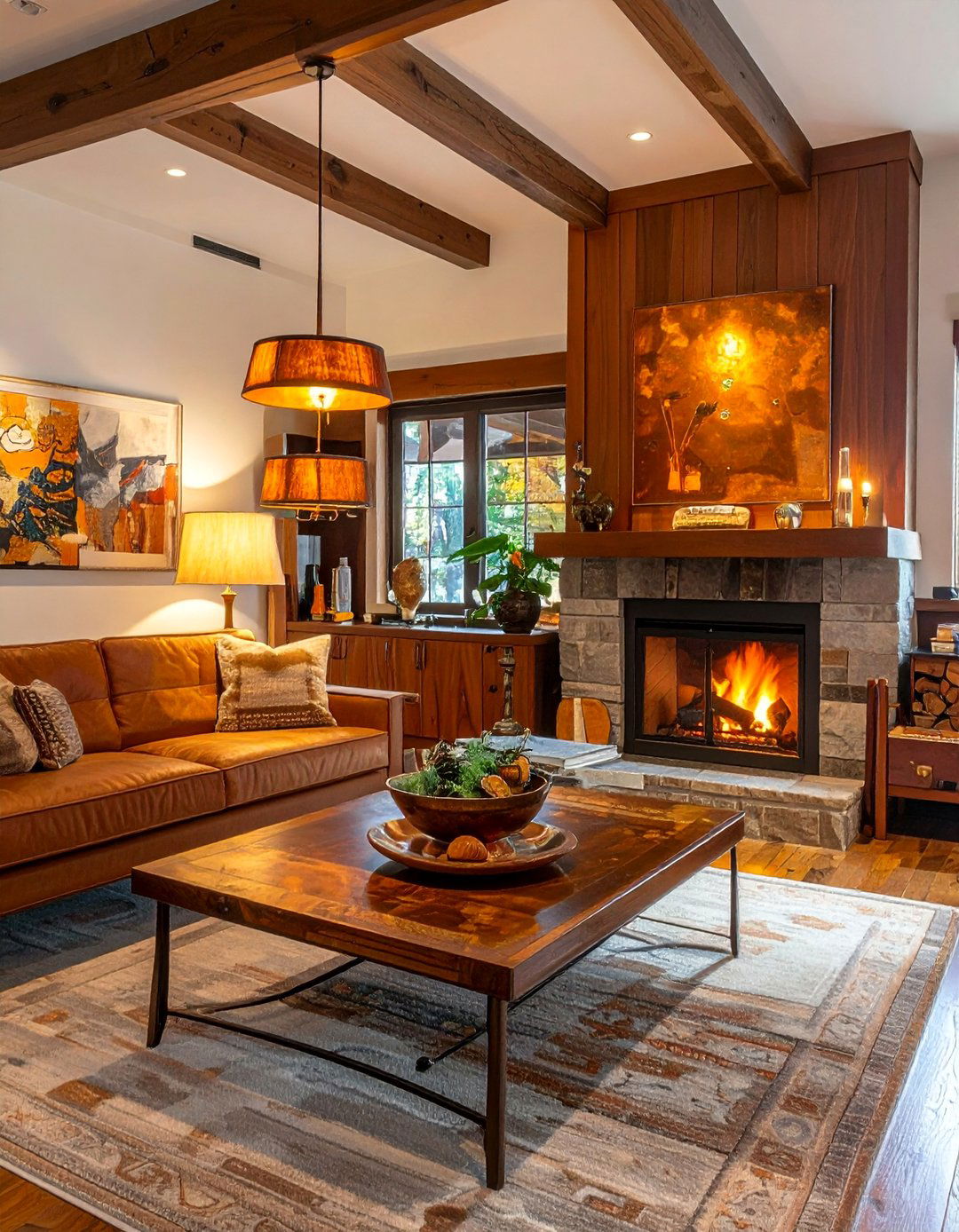 Copper and Mica Arts and Crafts Details - 30 Craftsman-style Fireplace Ideas for a Cozy Home