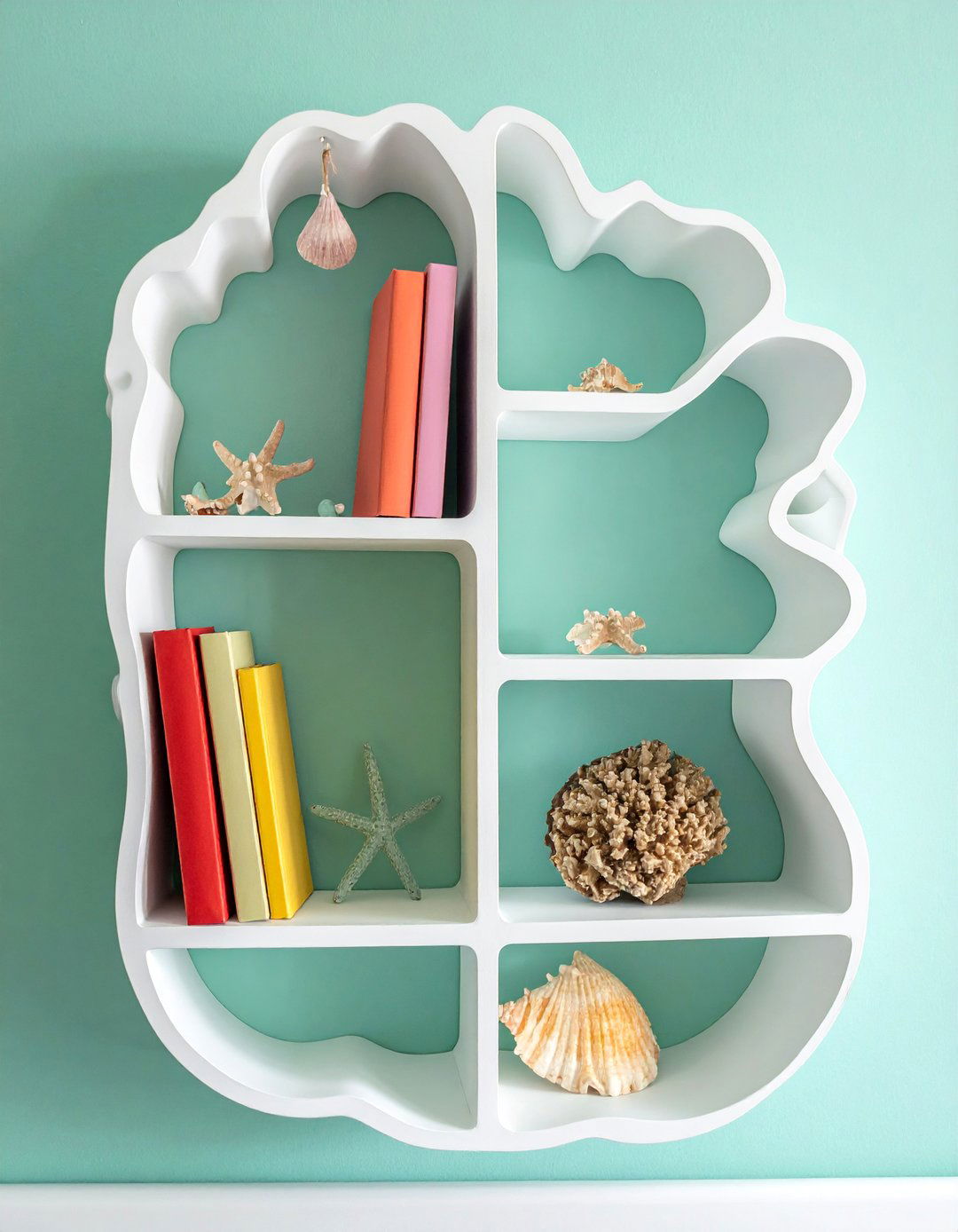 Coral Shaped Bookshelves - 20 Mermaid Room Ideas for a Magical Space