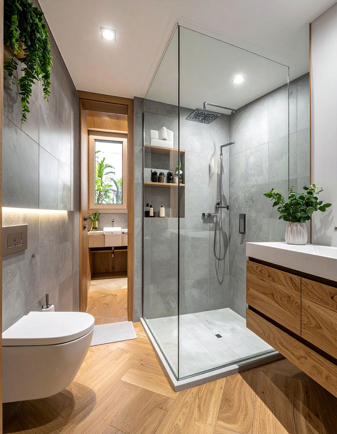 Corner Shower Installation - 20 Hallway Bathroom Ideas for Functional Spaces