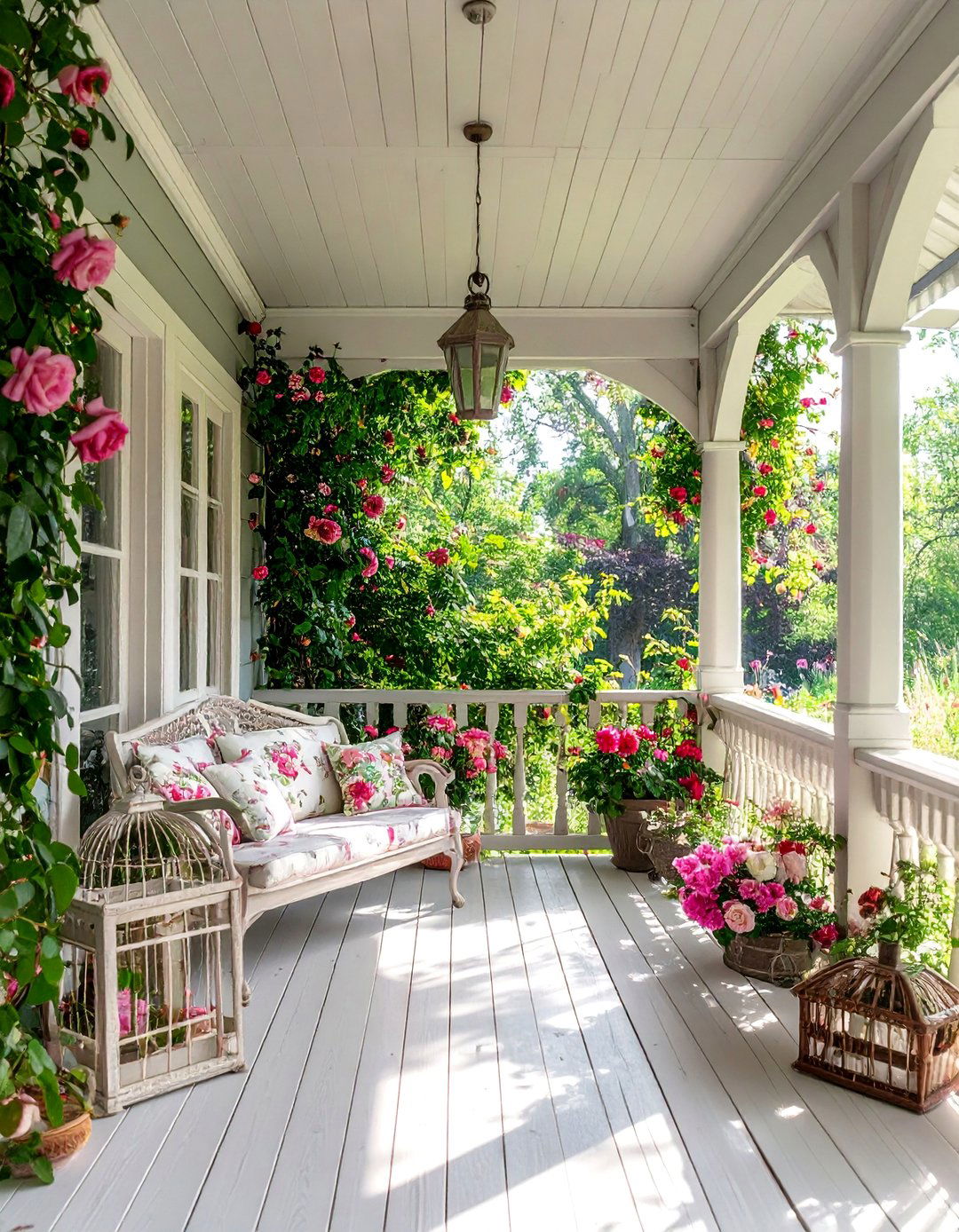 Cottage Core Romance - 40 Covered Porch Ideas for Year-Round Enjoyment
