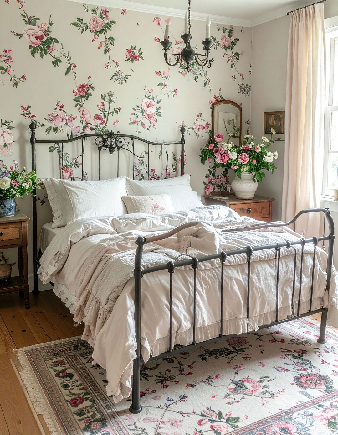 Cottagecore Aesthetic Room with Floral Patterns - 40 Aesthetic Room Ideas for a Stylish Home