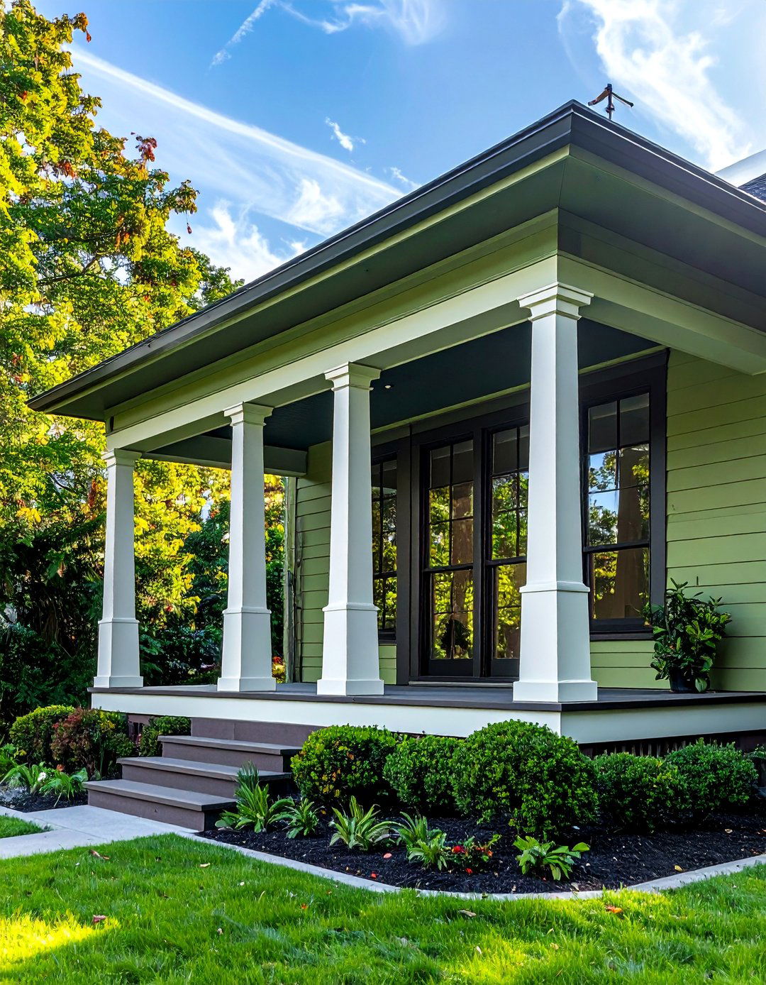 Craftsman Bungalow With Black Windows - 30 Houses With Black Windows for Bold Style