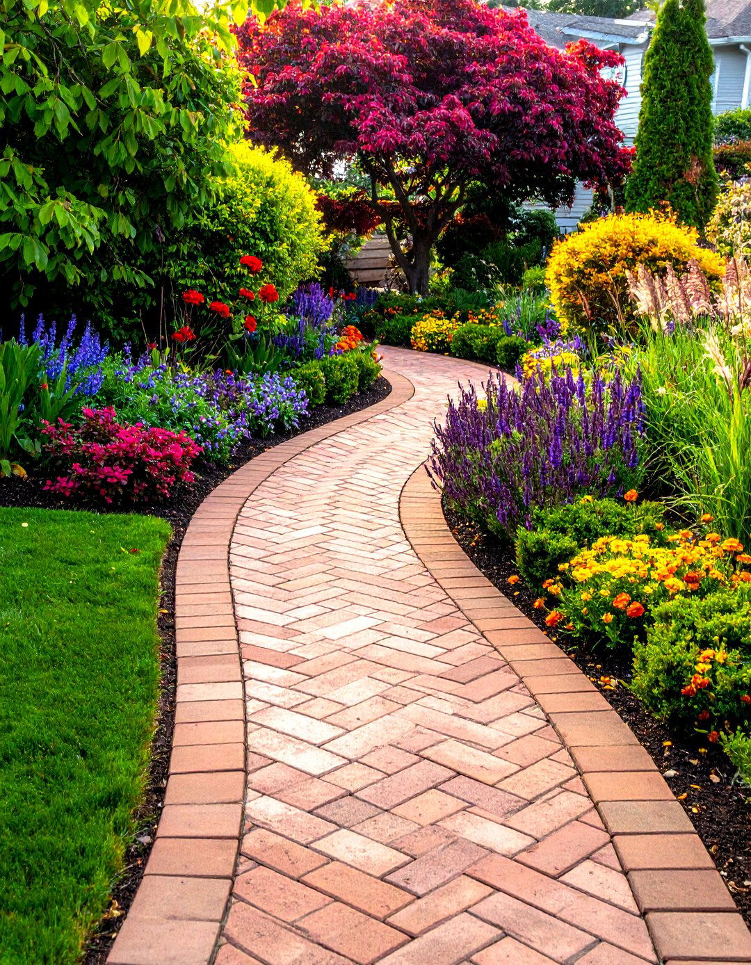 Curved Brick Walkway Designs - 40 Hardscaping Ideas to Transform Your Outdoor Space