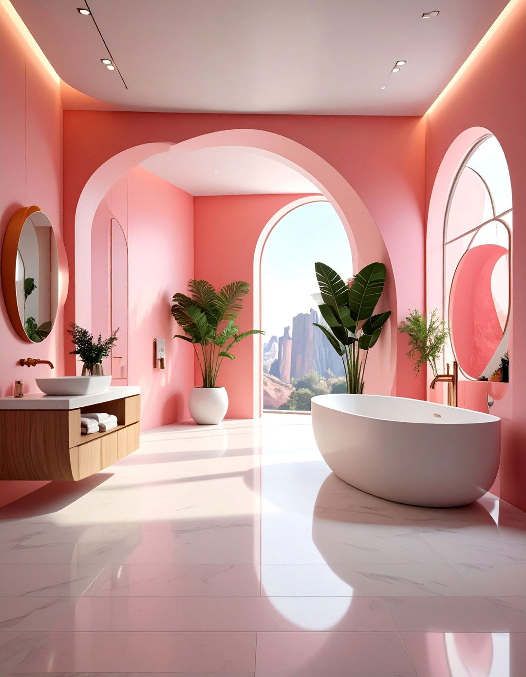 Curved Design Elements - 40 Bathroom Decor Ideas to Refresh Your Space