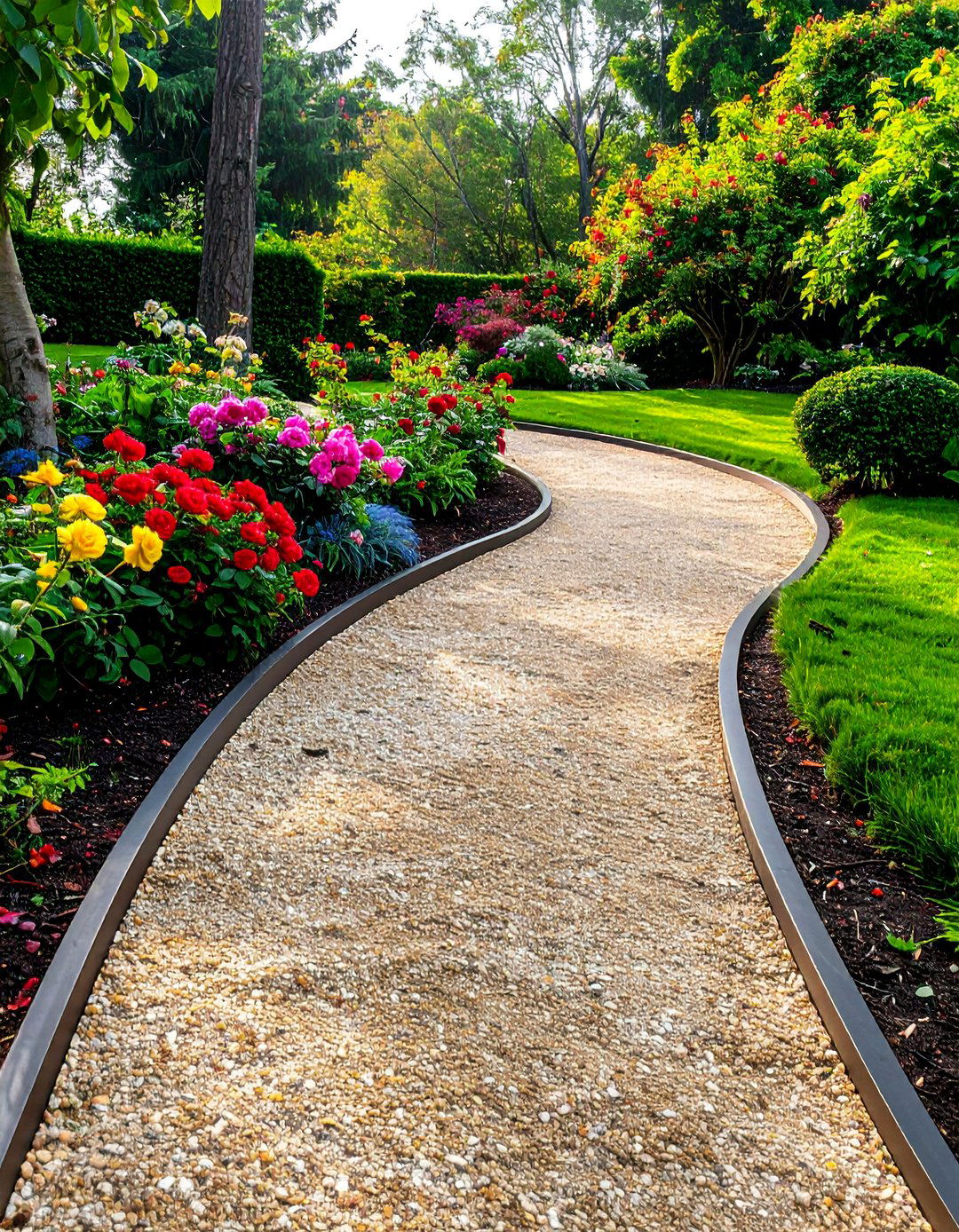 Curved Gravel Garden Paths - 40 Backyard Walkway Ideas for a Beautiful Garden
