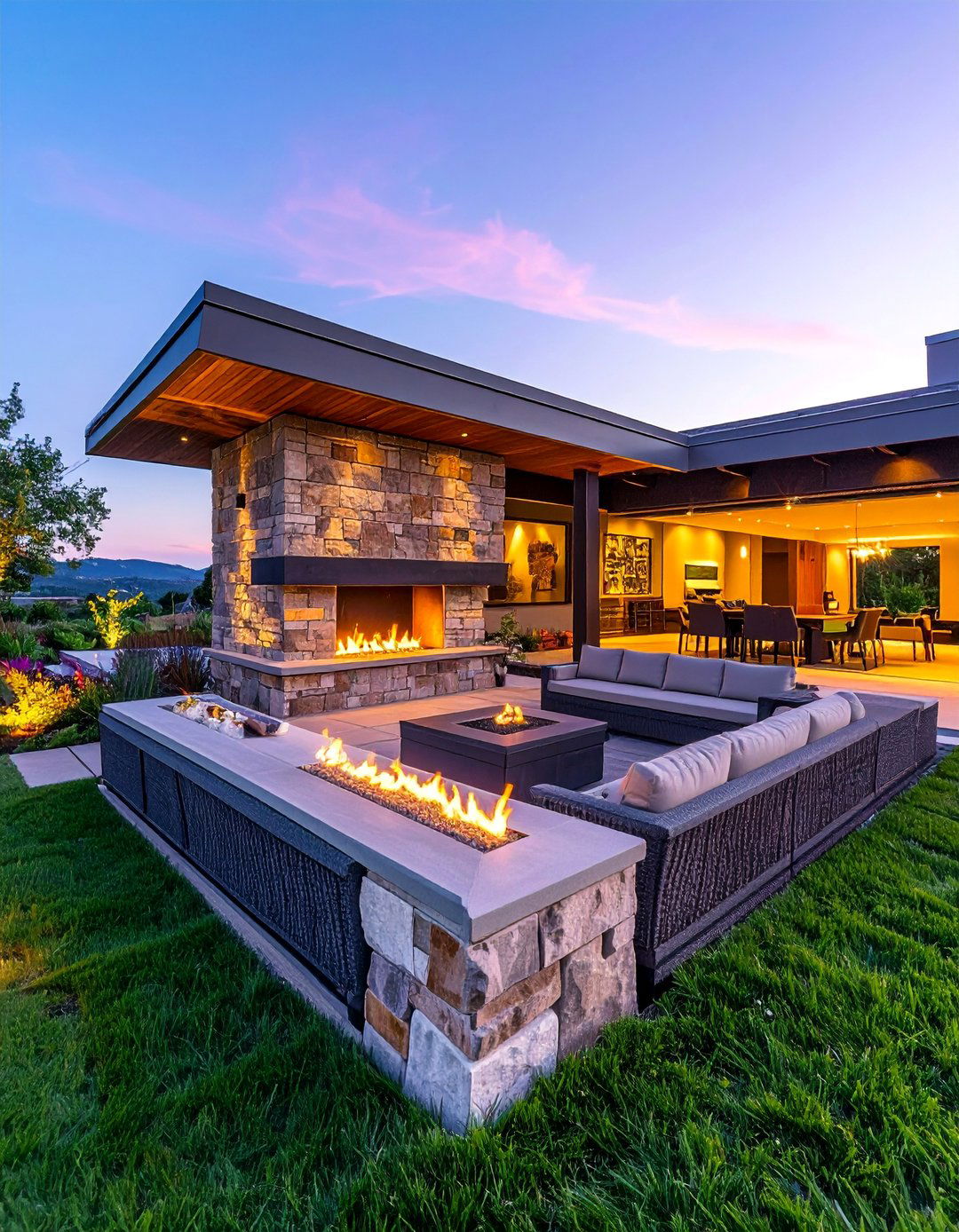 Custom Fire Feature Installations - 40 Luxury Landscaping Ideas for a Stunning Yard