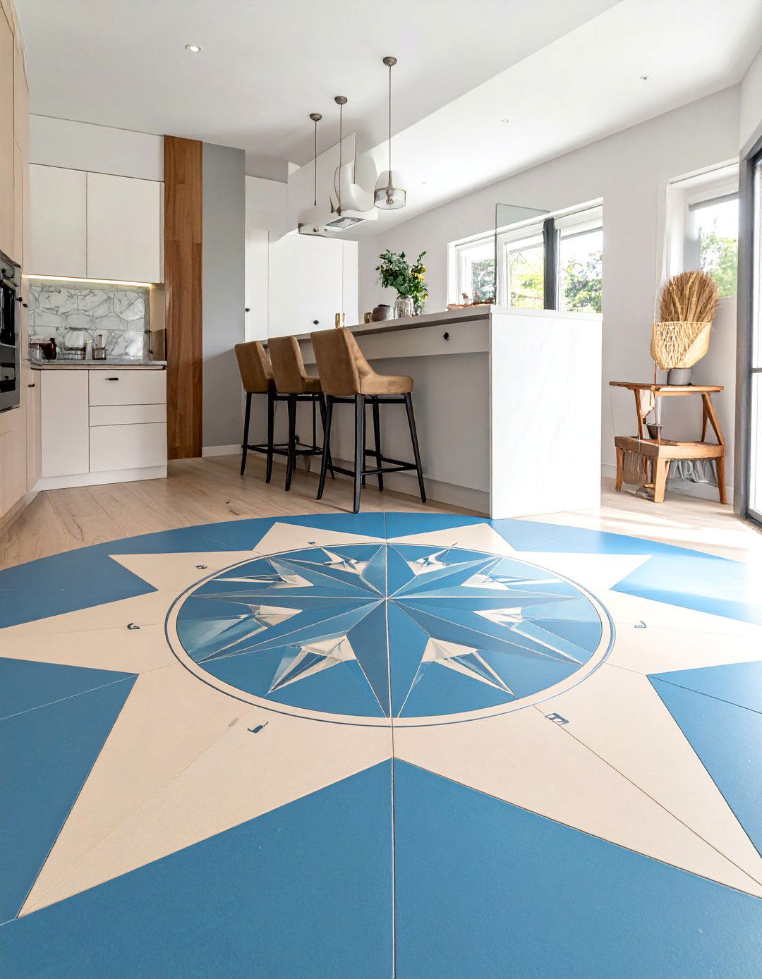 Custom Inlay Linoleum Kitchen Flooring - 20 Linoleum Kitchen Flooring Ideas for a Chic Look