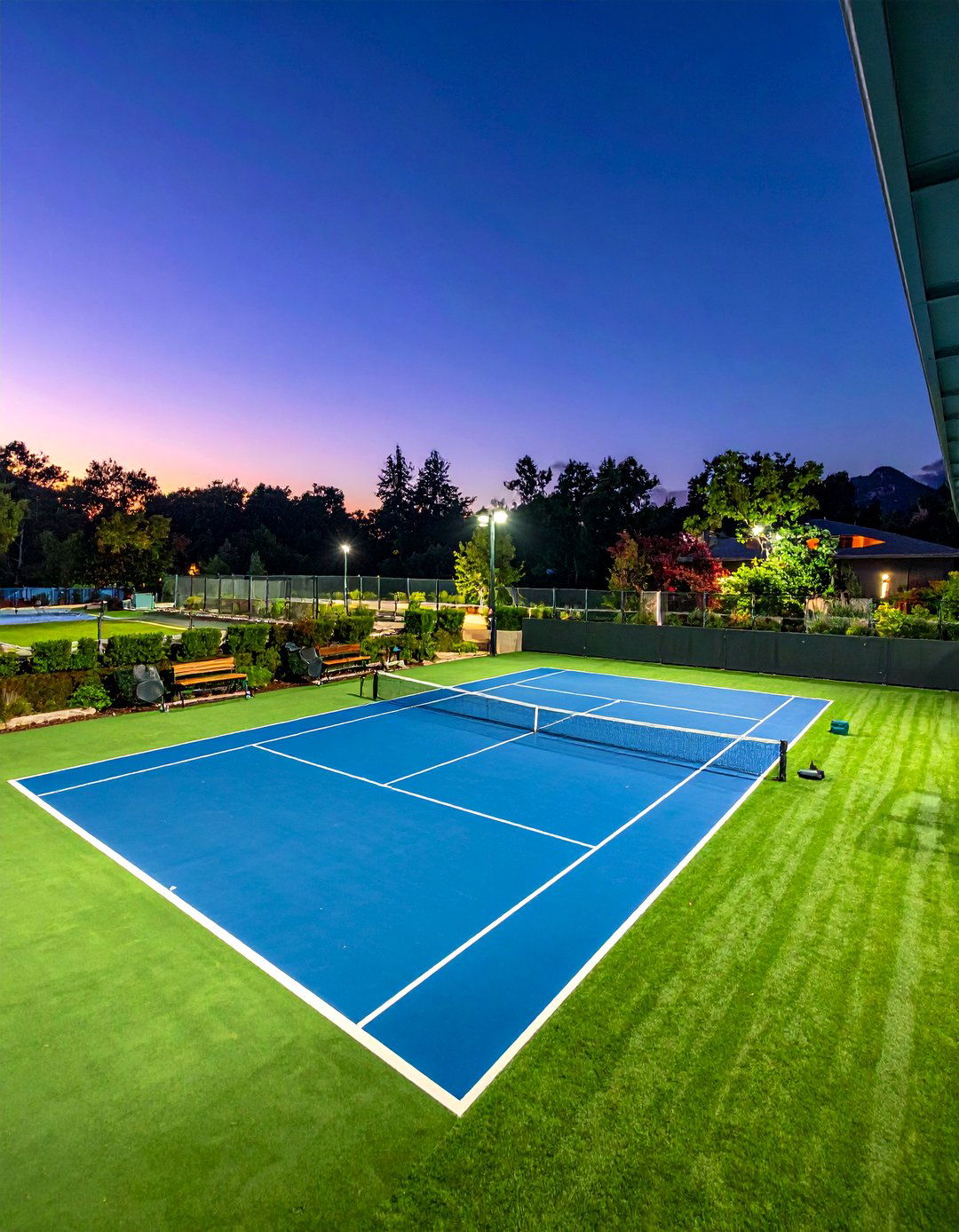 Custom Tennis Court Integration - 40 Luxury Landscaping Ideas for a Stunning Yard