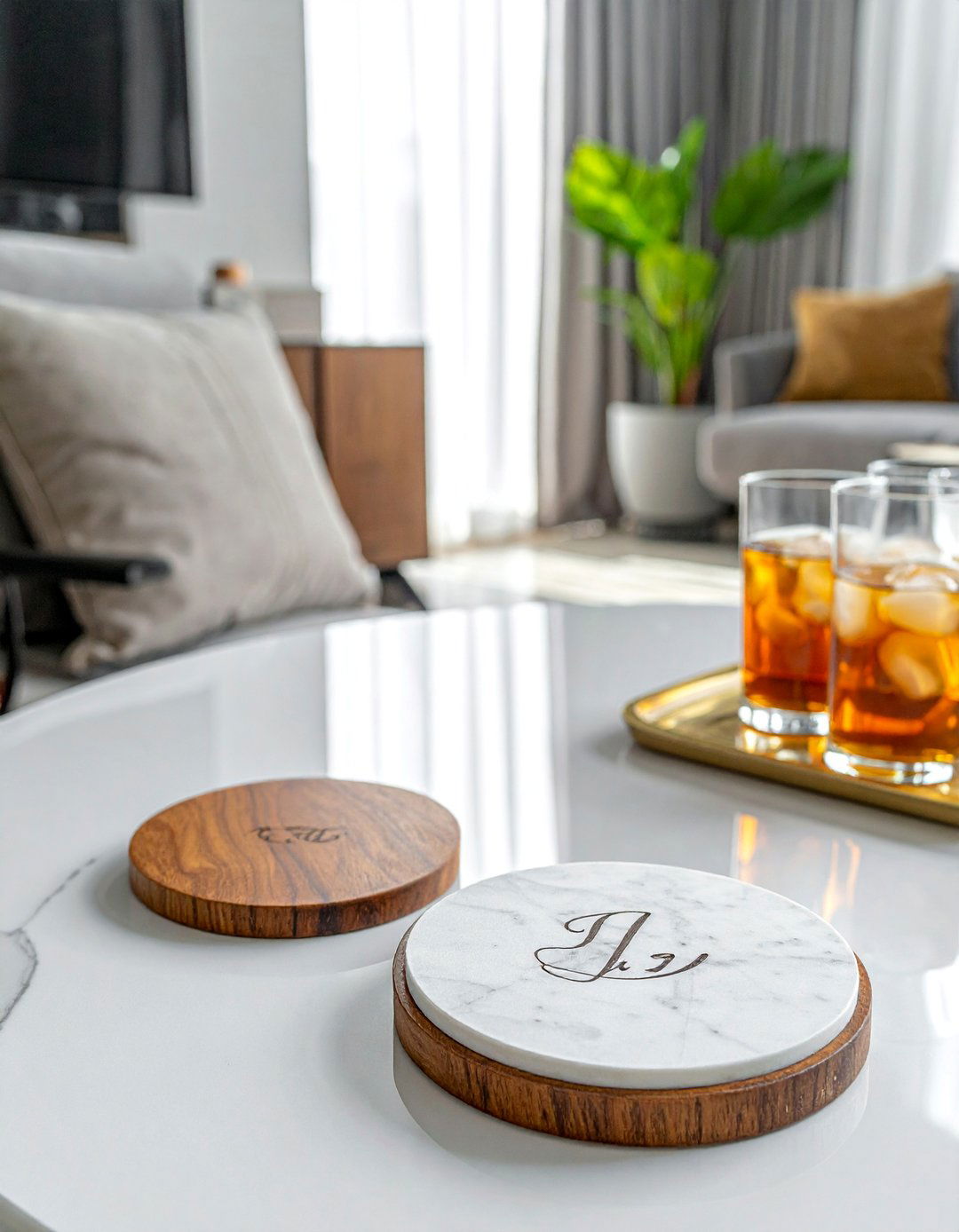 Customized Coasters as Functional Decor - 20 Housewarming Decoration Ideas for a Warm Welcome