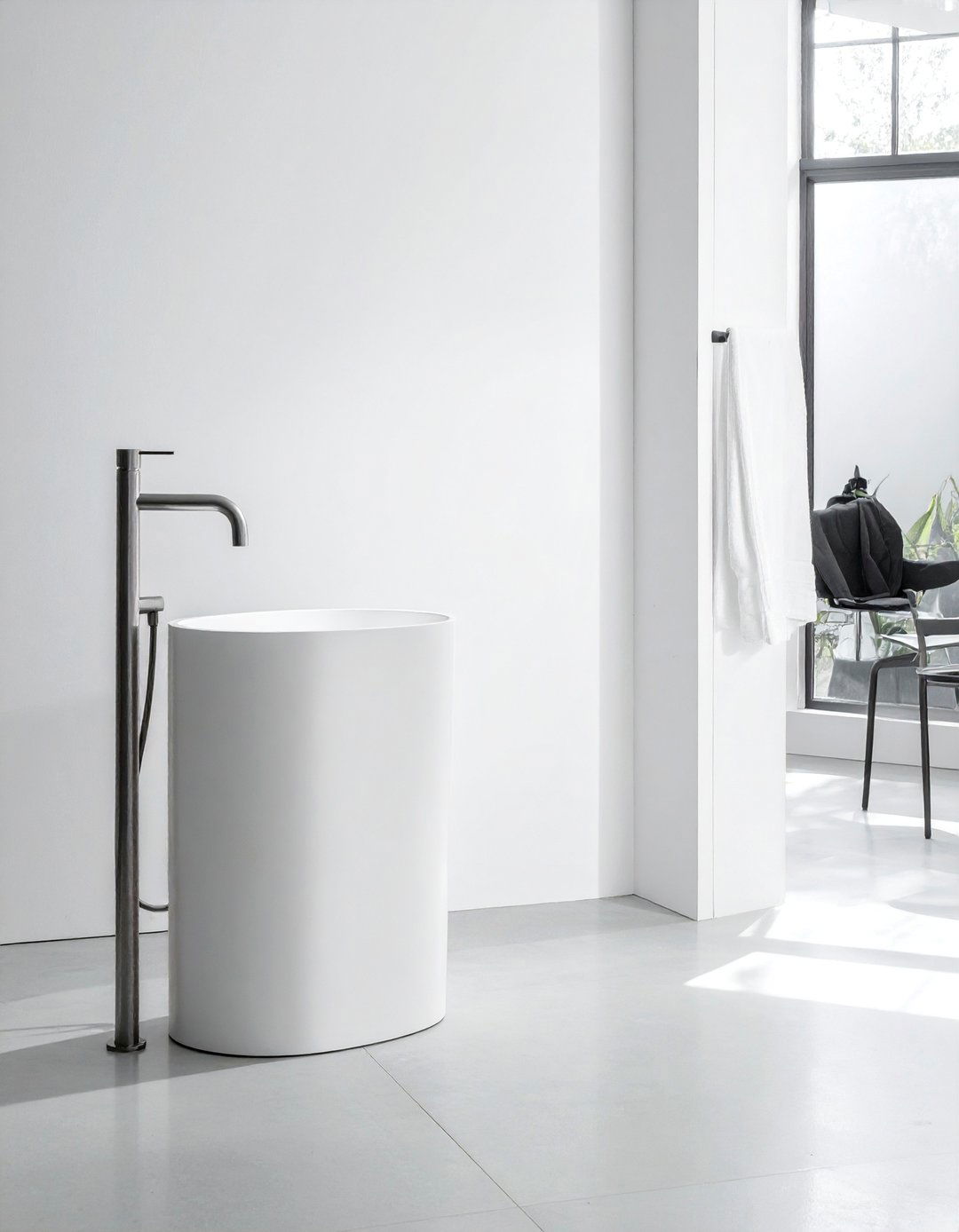 Cylindrical Pedestal Bathroom Vanity - 40 Bathroom Vanity Ideas to Elevate Your Space