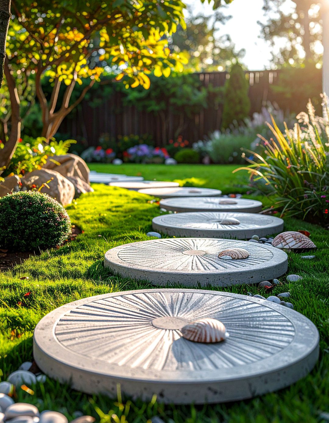 DIY Concrete Stepping Stones - 40 Backyard Walkway Ideas for a Beautiful Garden