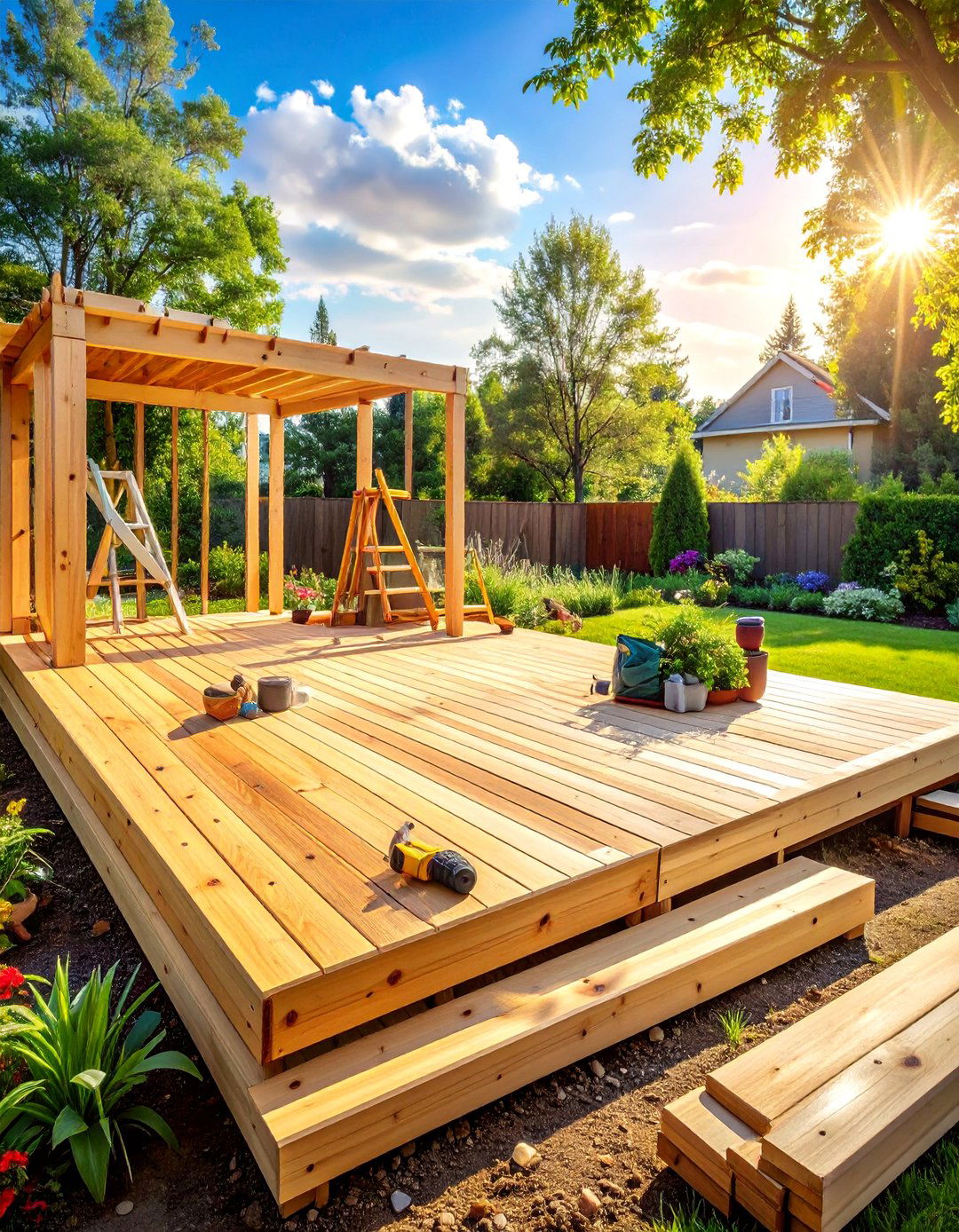 DIY Construction Approach - 30 Backyard Deck Ideas on a Budget for Outdoor Fun