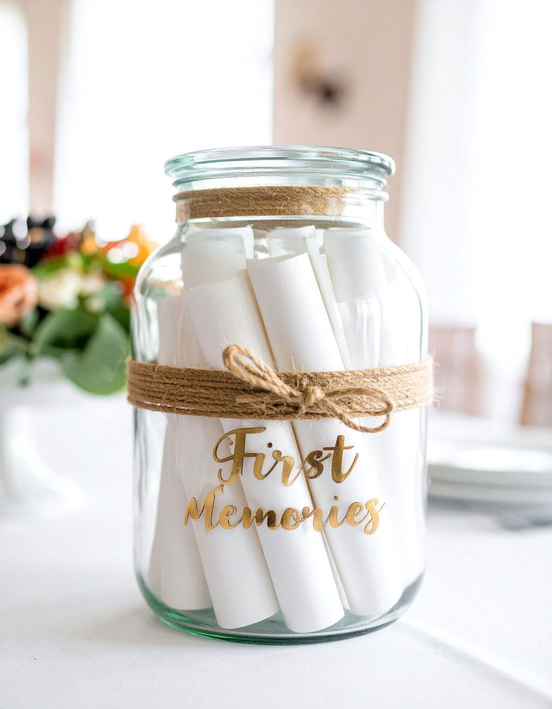 DIY First Memories Guest Book Jar - 20 Housewarming Decoration Ideas for a Warm Welcome