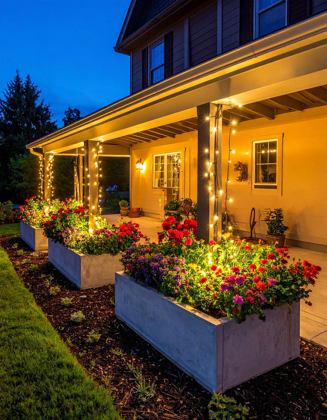 DIY Light Post Installation - 20 Front Porch String Lights Ideas for a Cozy Ambiance