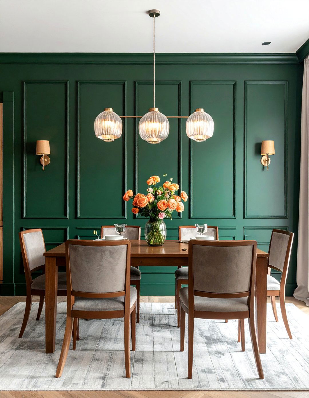 Dark Green Accent Wall with Board and Batten - 40 Dark Green Accent Wall Ideas for Bold Spaces