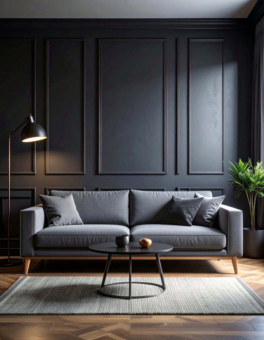 Dark Living Room with a Minimalist Approach - 30 Dark Living Room Ideas for a Moody Aesthetic