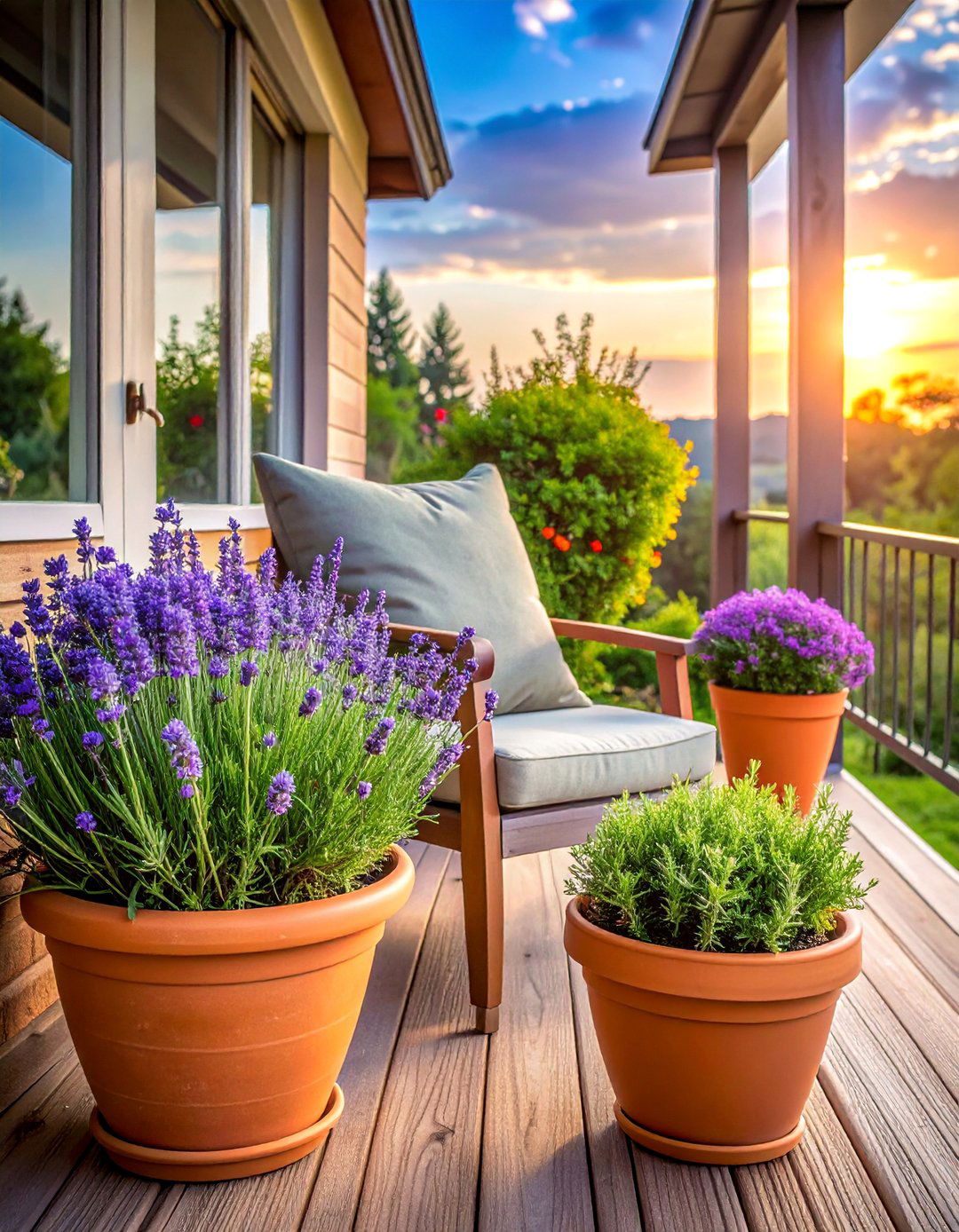 Deck Decorating with Aromatic Plant Groupings - 25 Deck Decorating Ideas With Plants for a Lush Oasis