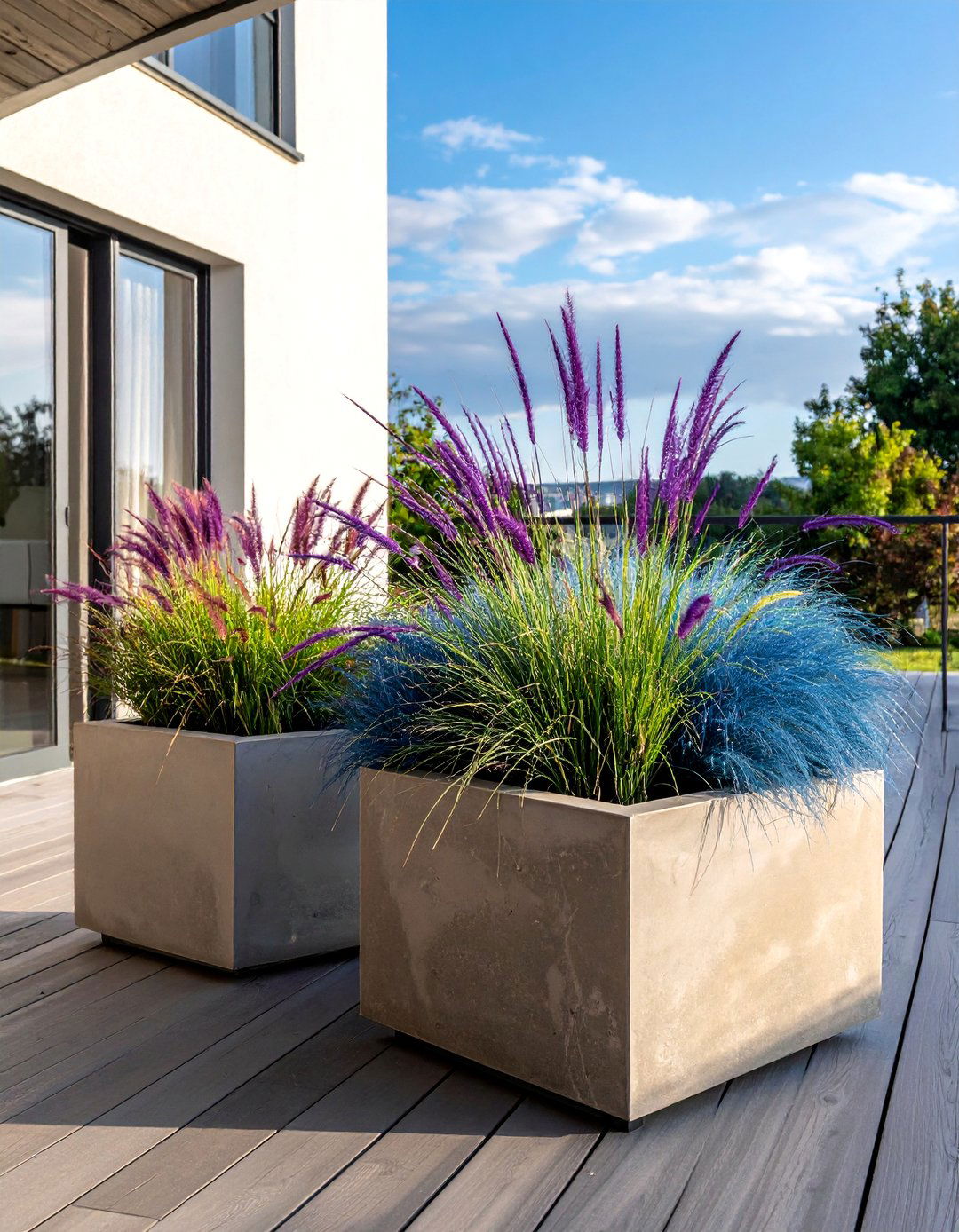 Deck Decorating with Ornamental Grasses - 25 Deck Decorating Ideas With Plants for a Lush Oasis