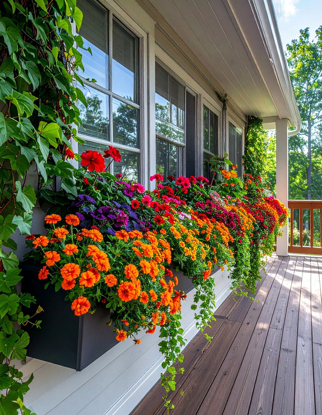 Deck Decorating with Window Boxes on Walls - 25 Deck Decorating Ideas With Plants for a Lush Oasis