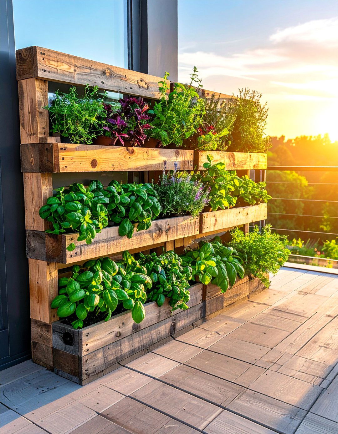 Deck Decorating with a Vertical Herb Garden - 25 Deck Decorating Ideas With Plants for a Lush Oasis