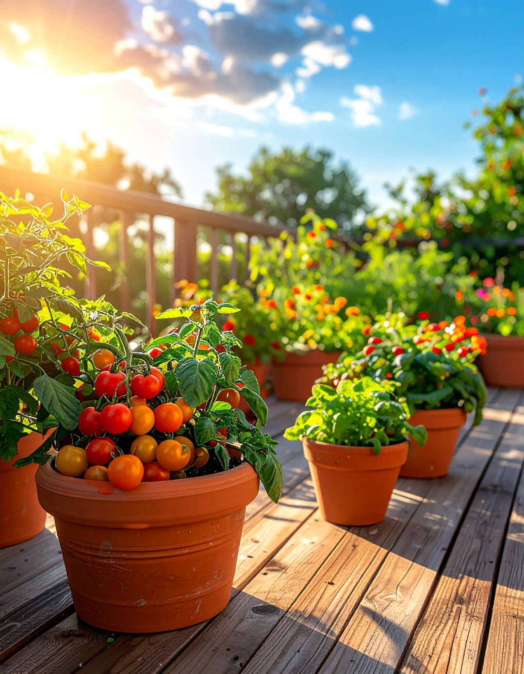 Deck Decorating with an Edible Garden - 25 Deck Decorating Ideas With Plants for a Lush Oasis