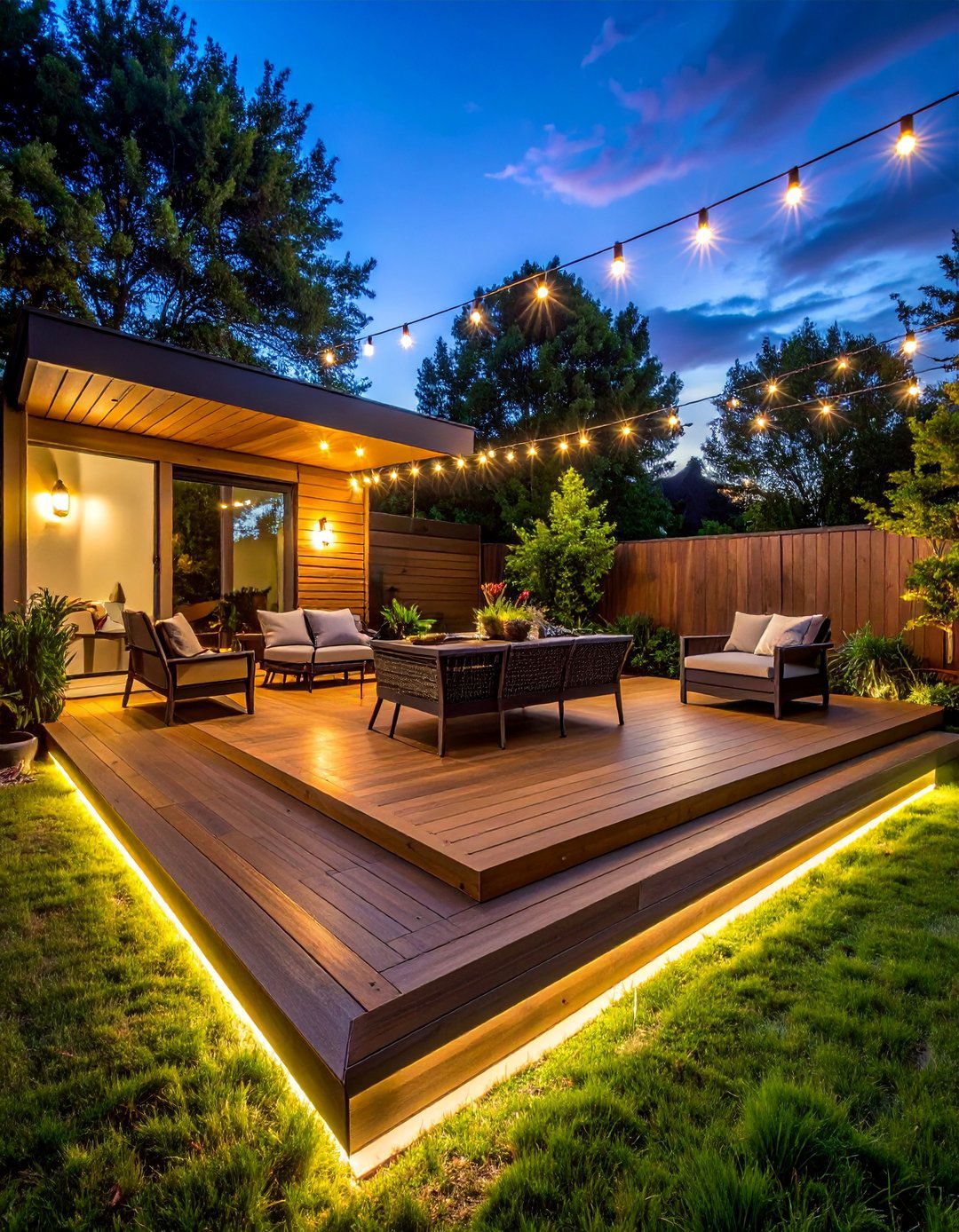 Deck Lighting Integration - 30 Backyard Deck Ideas on a Budget for Outdoor Fun