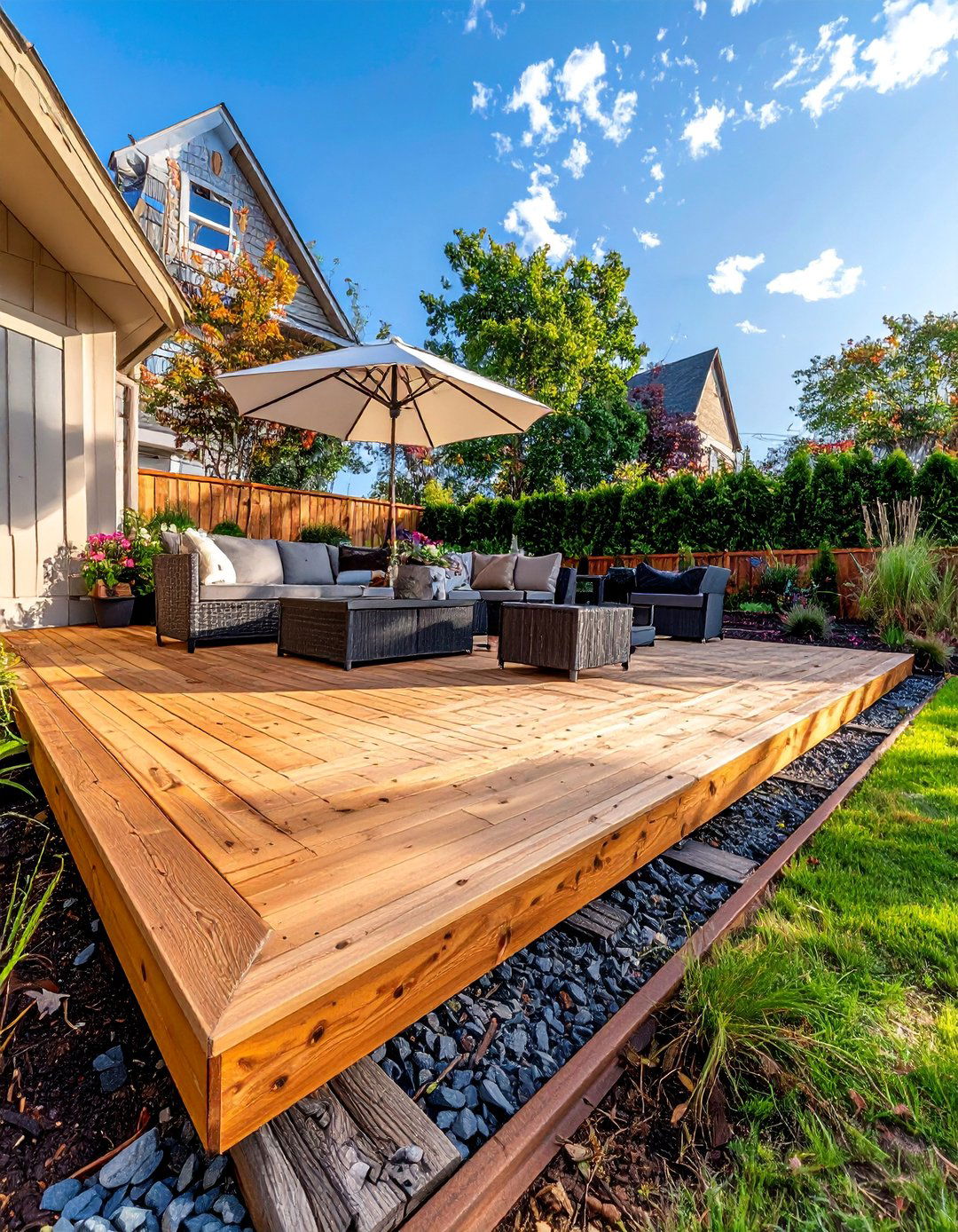 Deck Platform Foundations - 20 Railroad Ties Landscaping Ideas for Your Garden