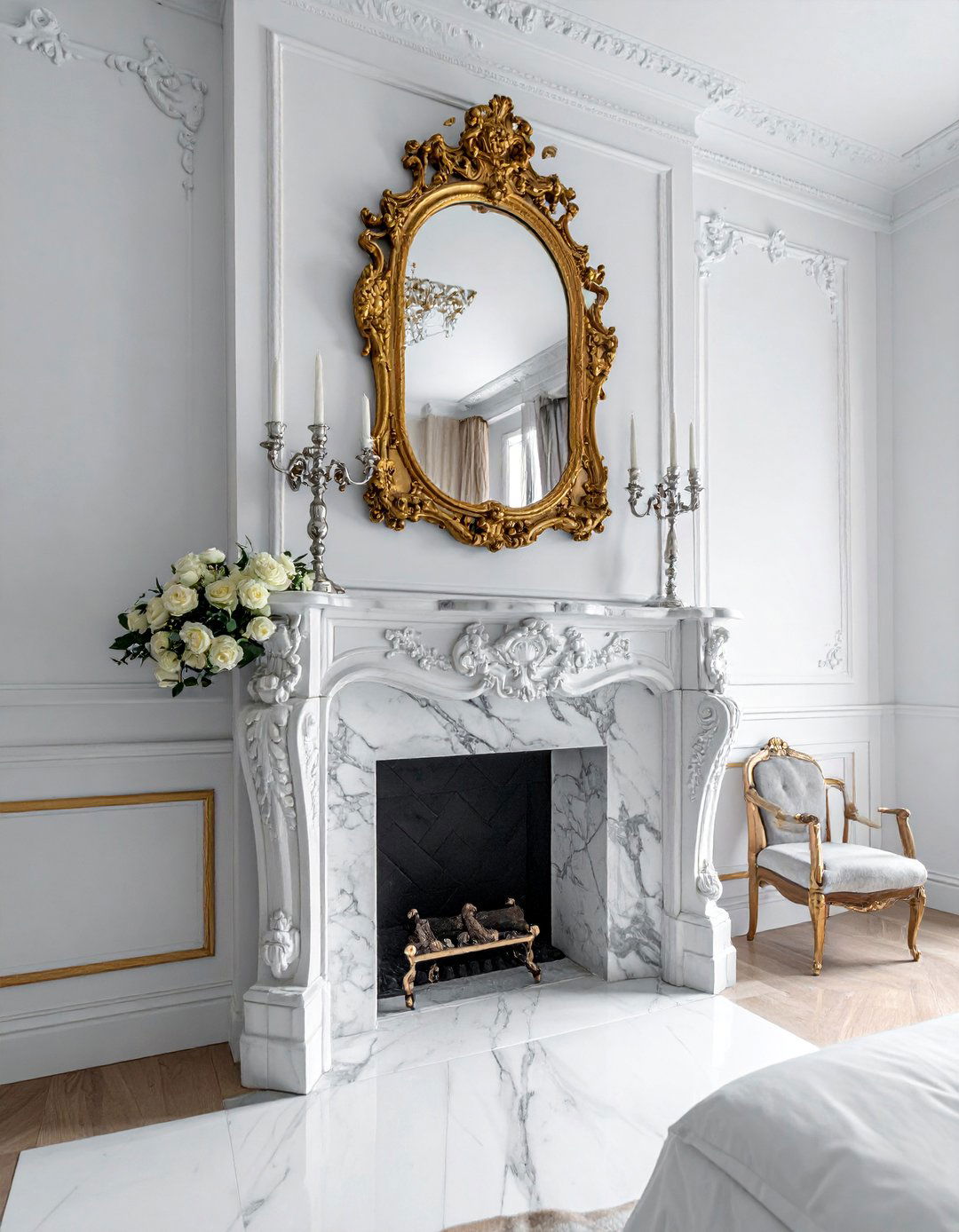 Decorative Fireplace Mantel - 25 French Bedroom Decor Ideas for Elegant Spaces