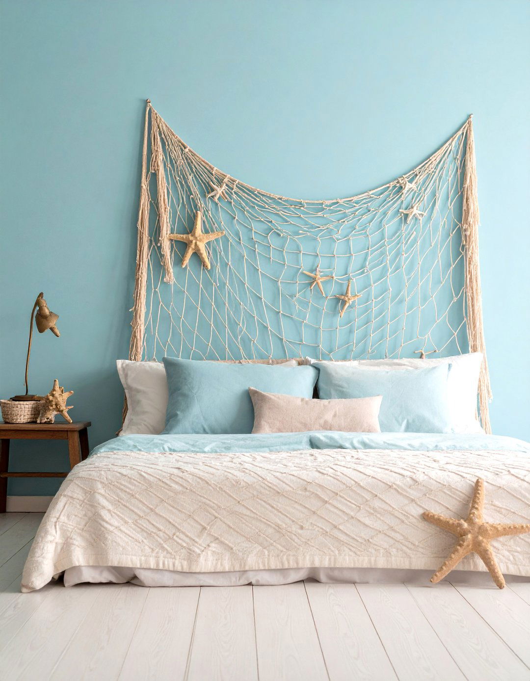 Decorative Fishnet Draping - 20 Mermaid Room Ideas for a Magical Space