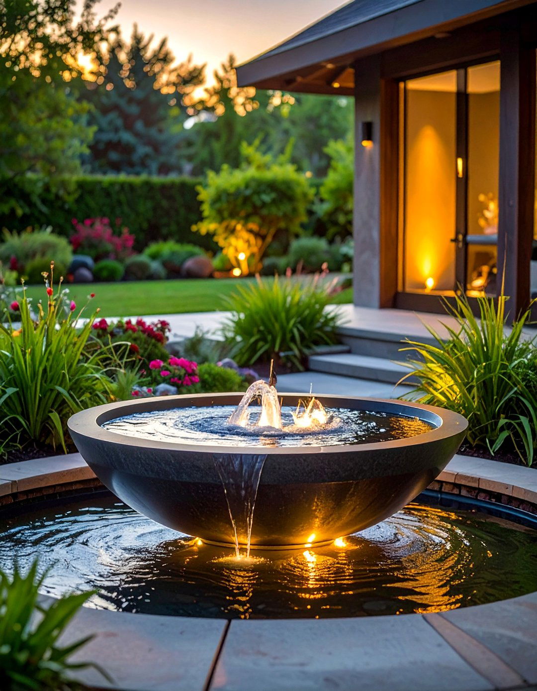 Decorative Water Bowl Features - 40 Luxury Landscaping Ideas for a Stunning Yard