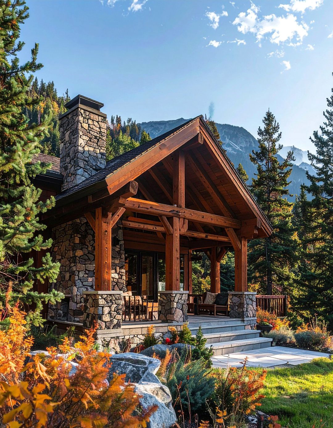 Deep Russet Natural Clay Siding in a Rustic Setting - 20 Home Designs Using Natural Clay Siding Colors
