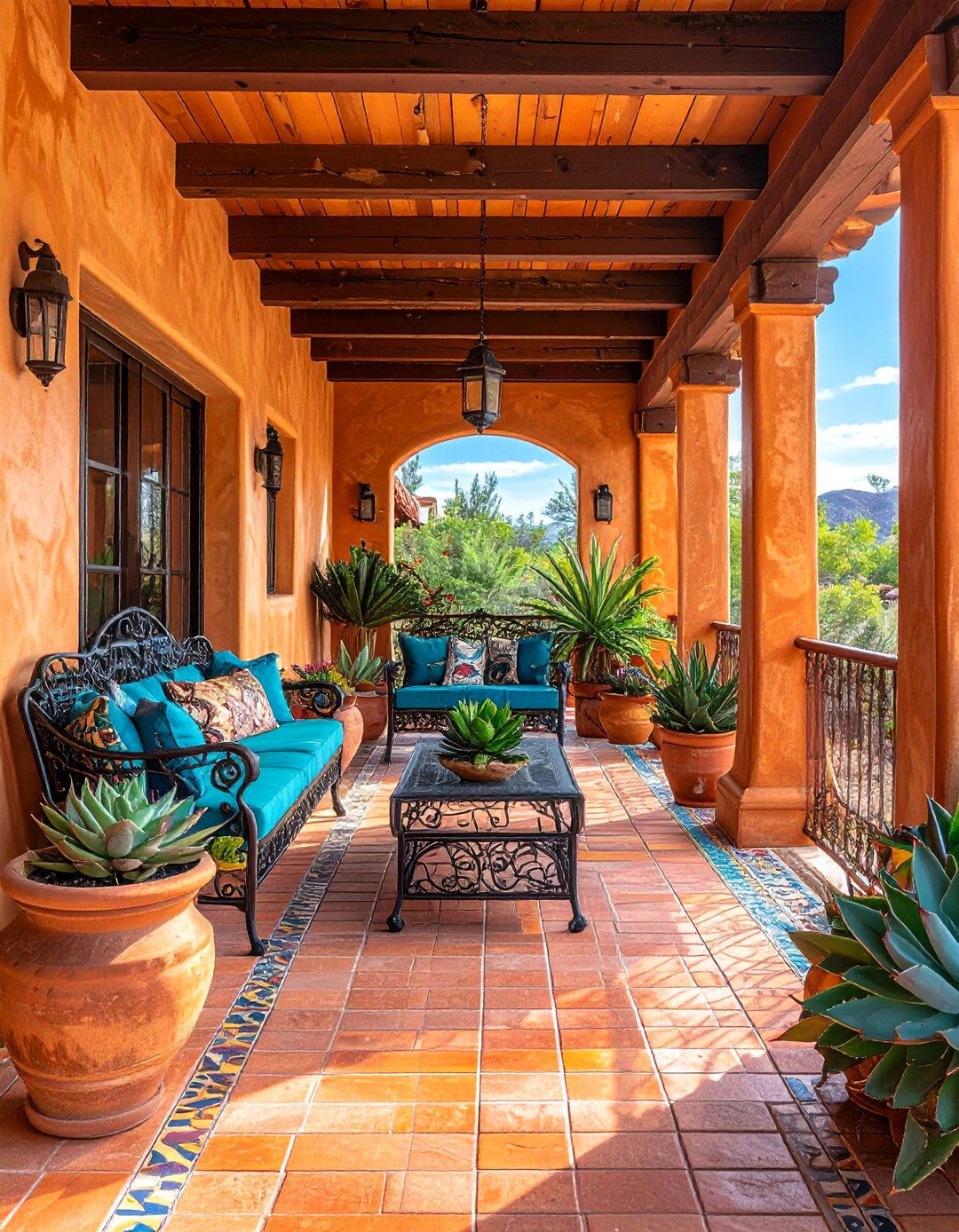 Desert Southwest Adobe - 40 Covered Porch Ideas for Year-Round Enjoyment