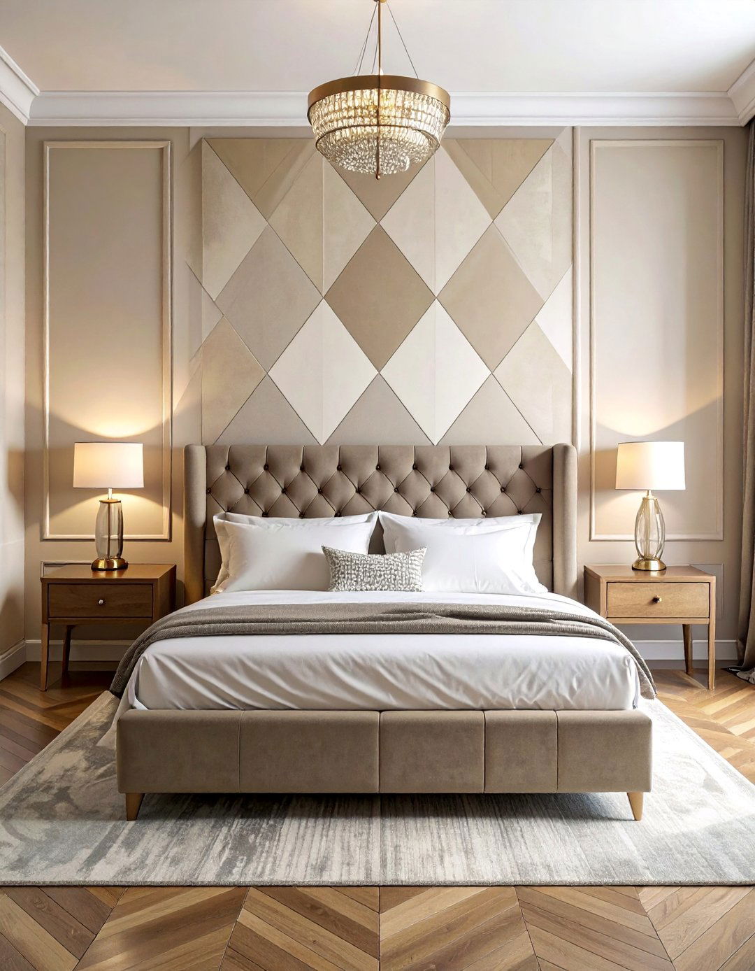 Diamond Pattern Geometric Accent Wall - 25 Geometric Accent Wall Ideas for Modern Spaces