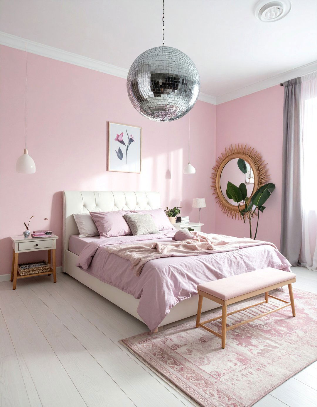 Disco Ball for Light Reflection - 40 Teenage Girl Bedroom Ideas for a Stylish and Personal Space