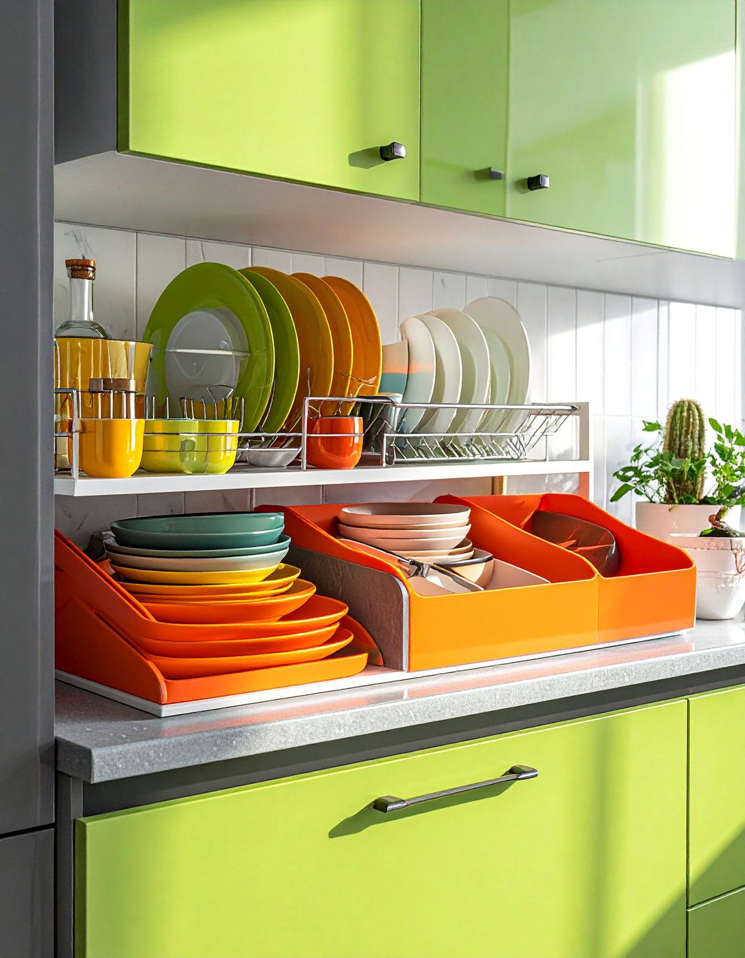 Dish Storage Systems - 40 Kitchen Organization Ideas to Maximize Your Space