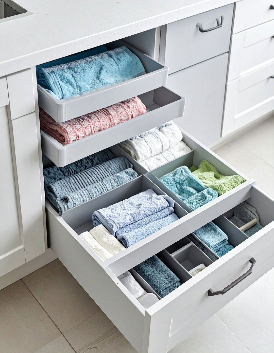 Dish Towel and Linen Storage - 40 Kitchen Organization Ideas to Maximize Your Space