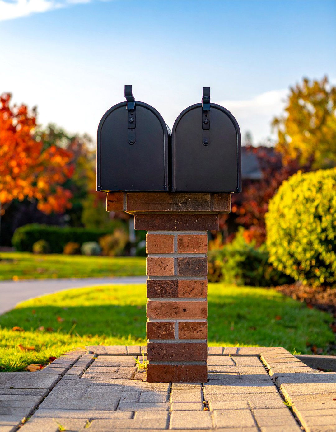 Double Brick Mailbox for Shared Driveways - 30 Brick Mailbox Ideas to Elevate Your Curb Appeal