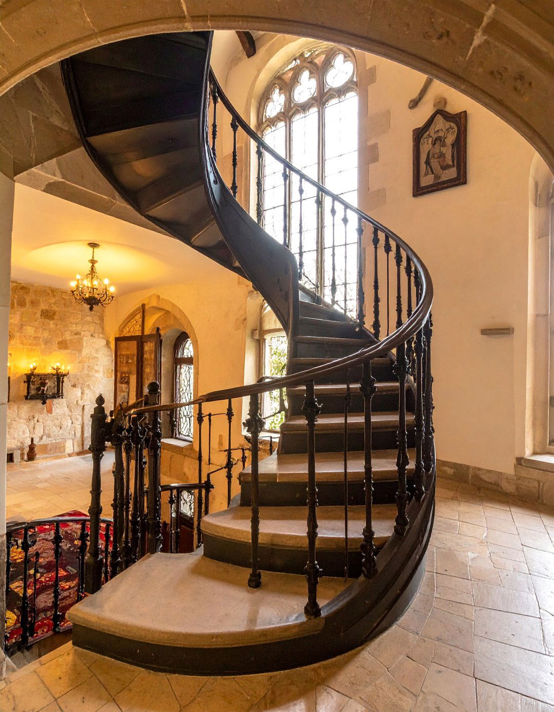 Dramatic Spiral Staircase - 25 Gothic Castle Ideas for a Dramatic and Unique Home