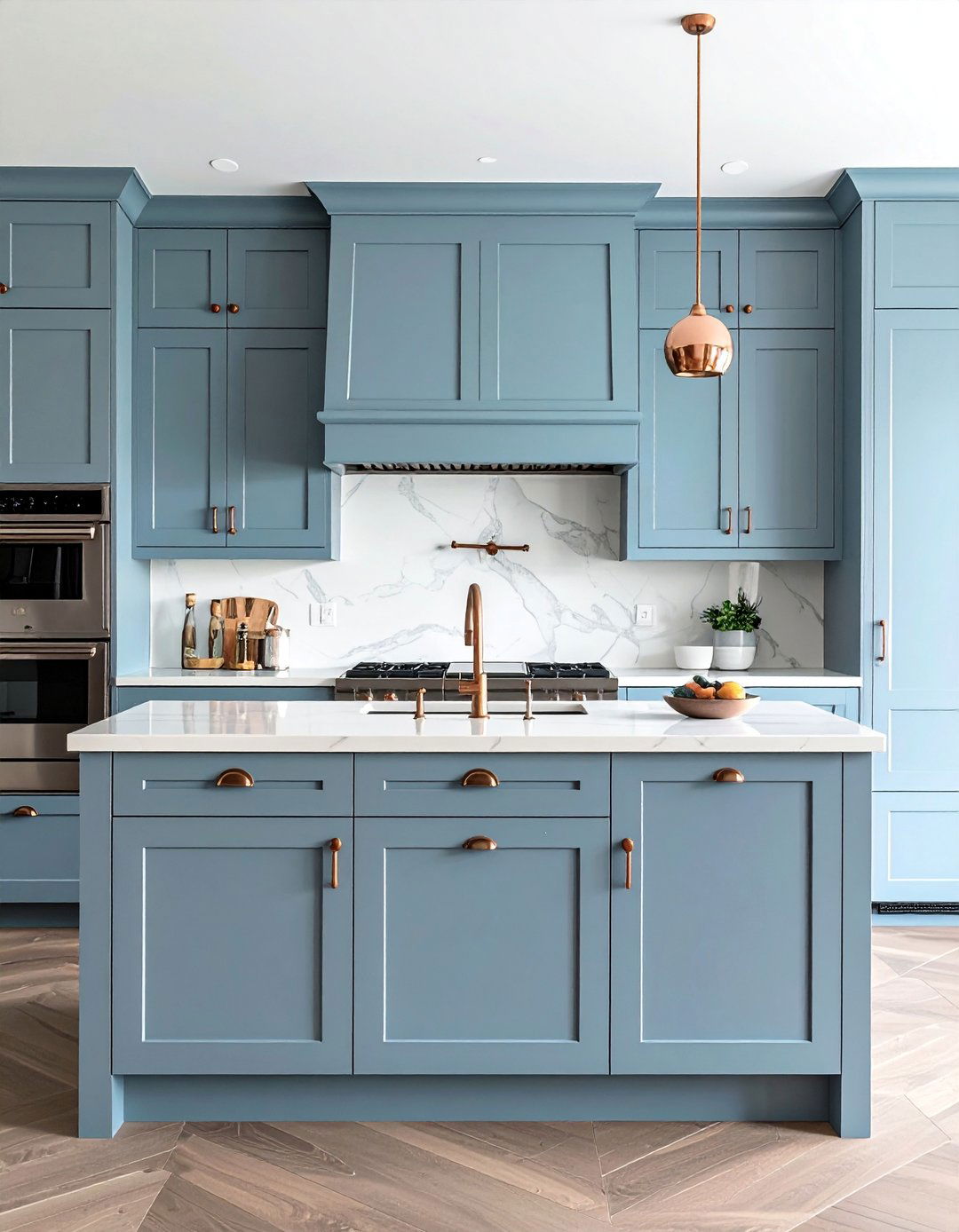 Dusty Light Blue Kitchen Cabinets for a Muted Tone - 20 Light Blue Kitchen Cabinets Ideas for a Fresh Look