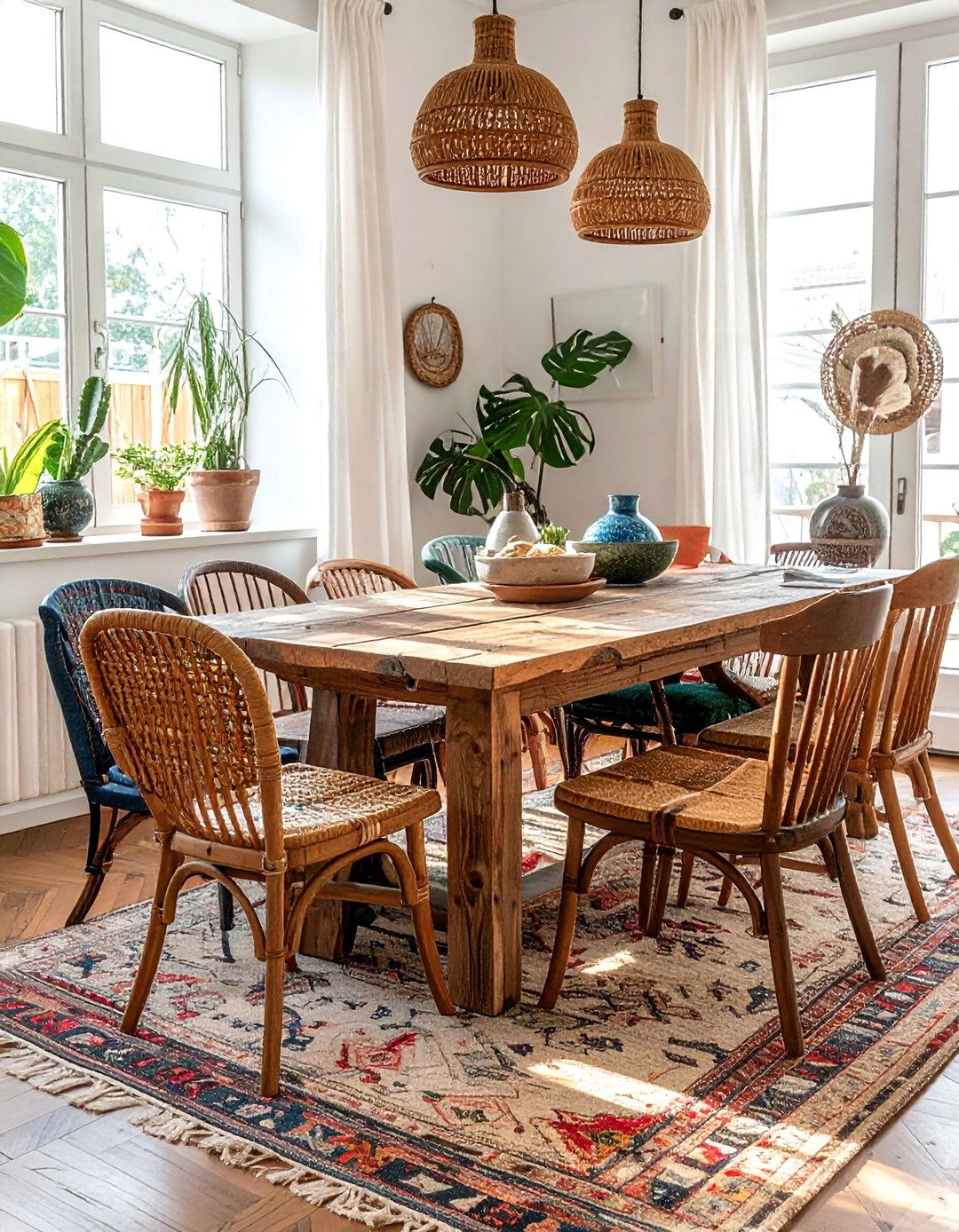 Eclectic and Mismatched Dining Chairs - 30 Bohemian Maximalist Decor Ideas for a Bold Look