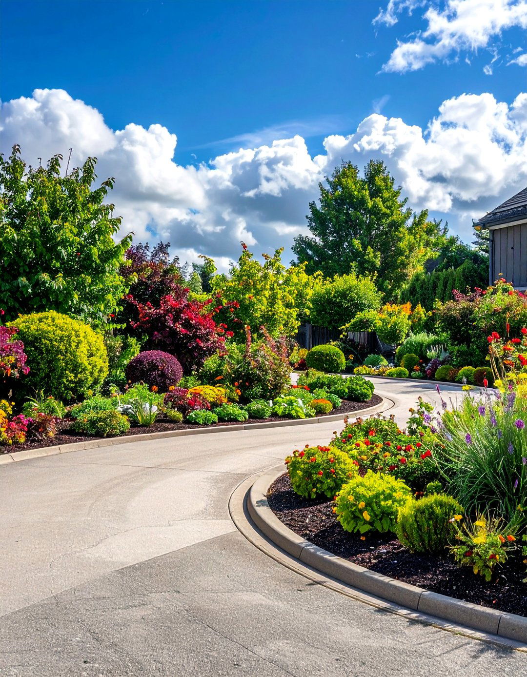 Edible Landscape Integration - 30 Circular Driveway Landscaping Ideas for Your Home