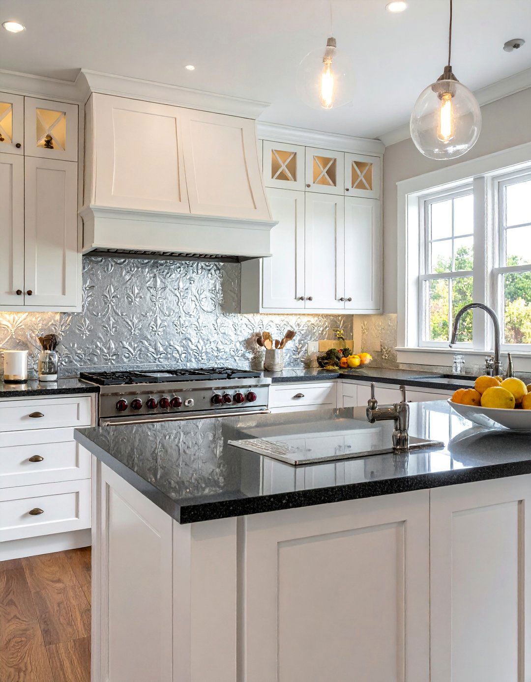 Embossed Tin Panel Backsplash