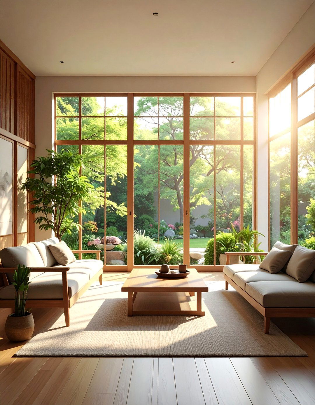 Embracing Natural Light in a Japanese Living Room - 30 Japanese Living Room Ideas for a Zen Space