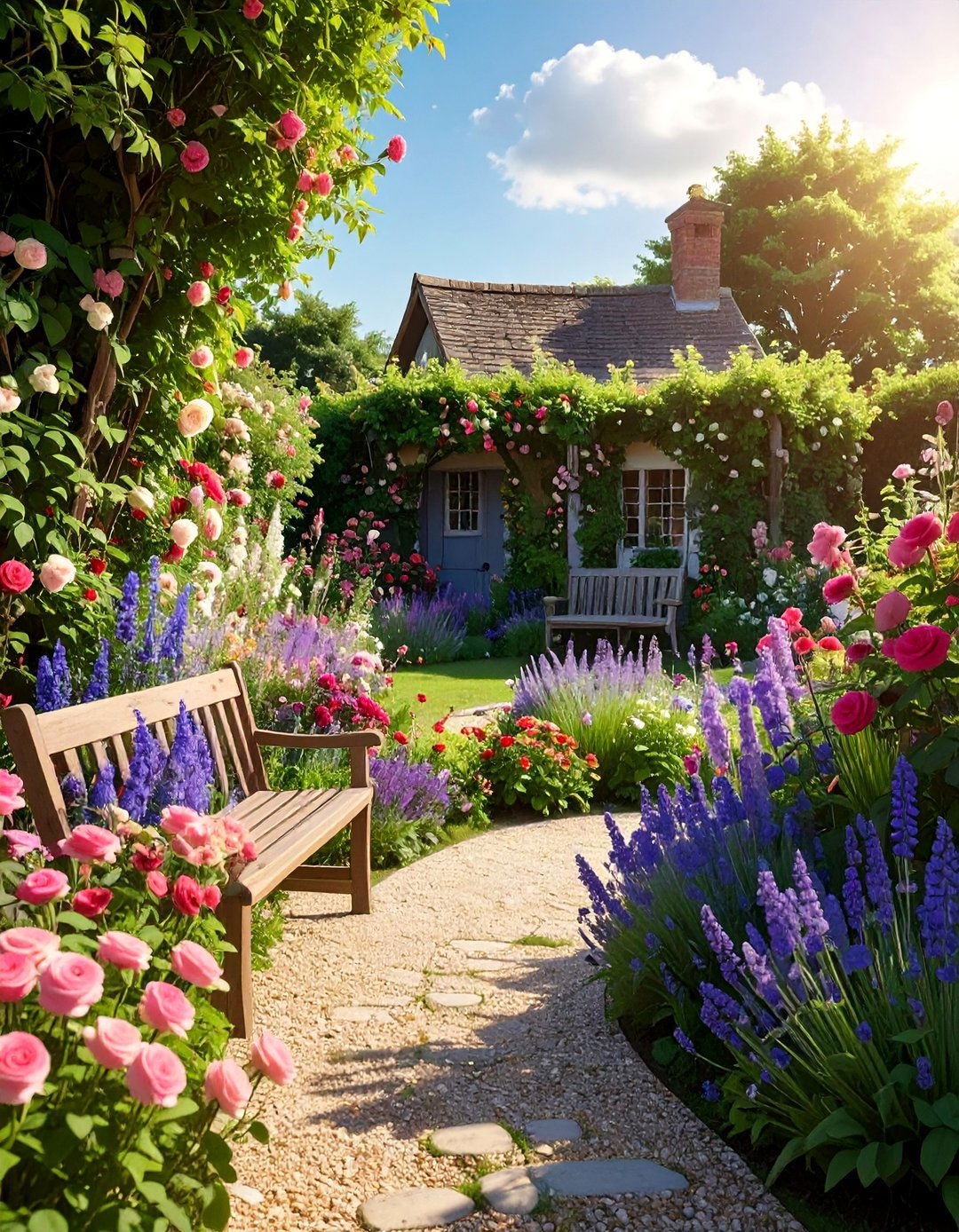 English Cottage Flower Garden - 30 Flower Garden Ideas to Transform Your Outdoor Space