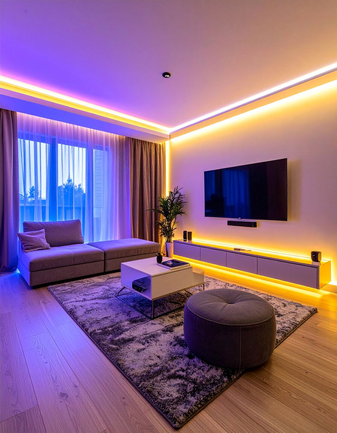 Entertainment Center Illumination - 20 Living Room Lighting Ideas to Brighten Your Space