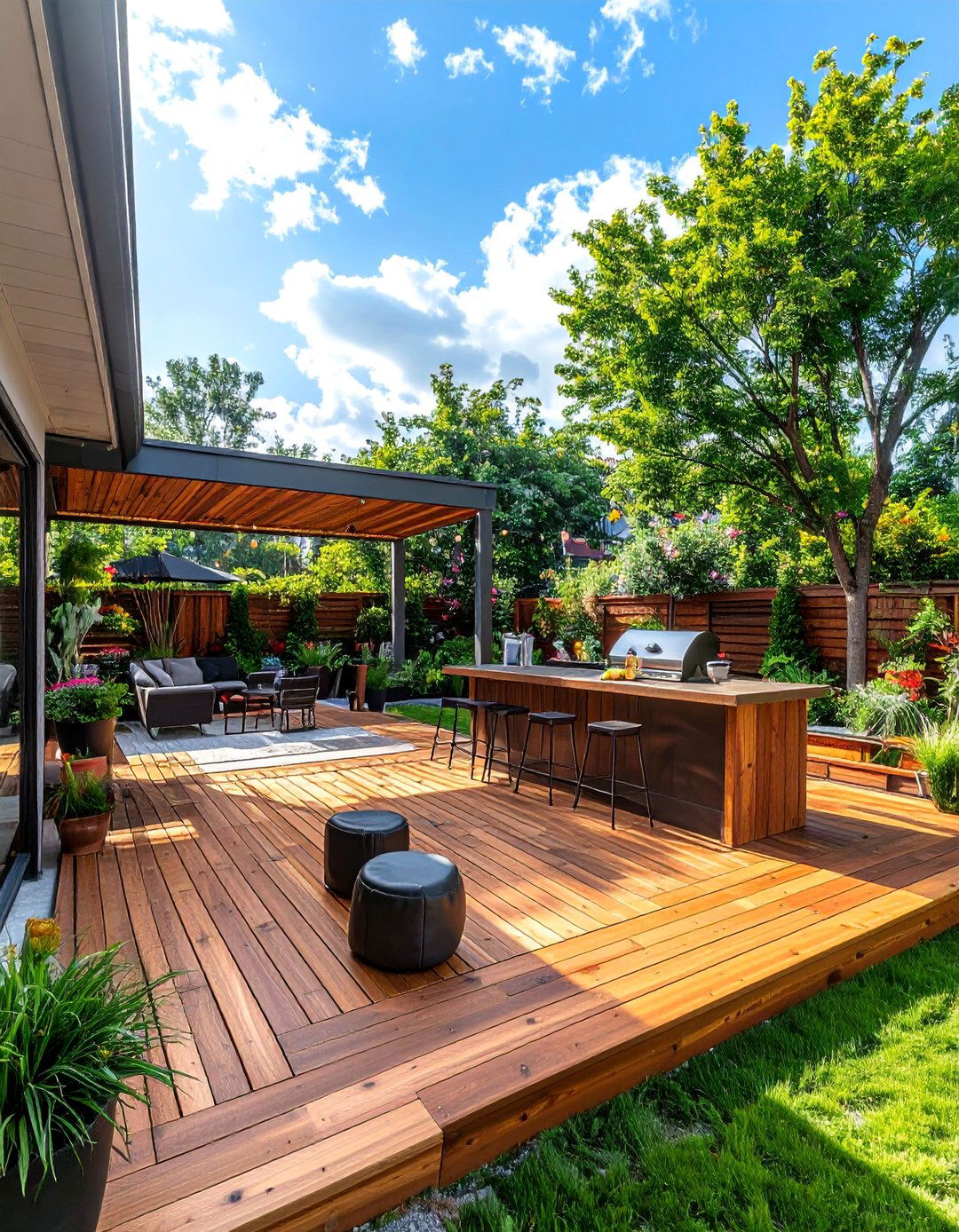 Entertainment Zone Design - 30 Backyard Deck Ideas on a Budget for Outdoor Fun
