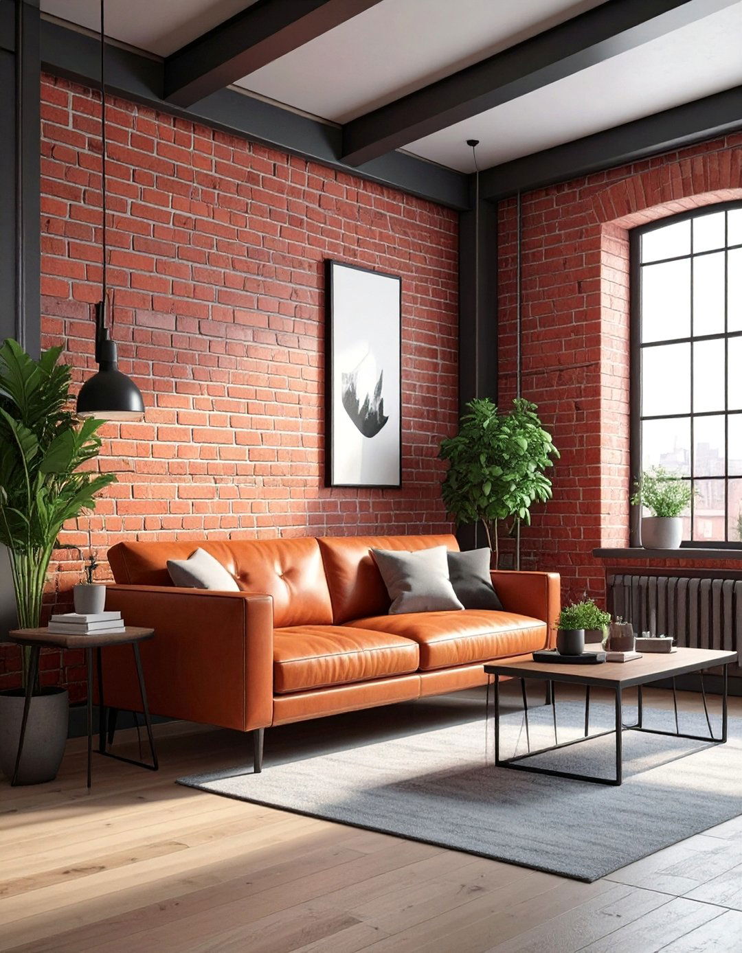Exposed Brick Character - 30 Living Room Accent Wall Ideas to Add Personality